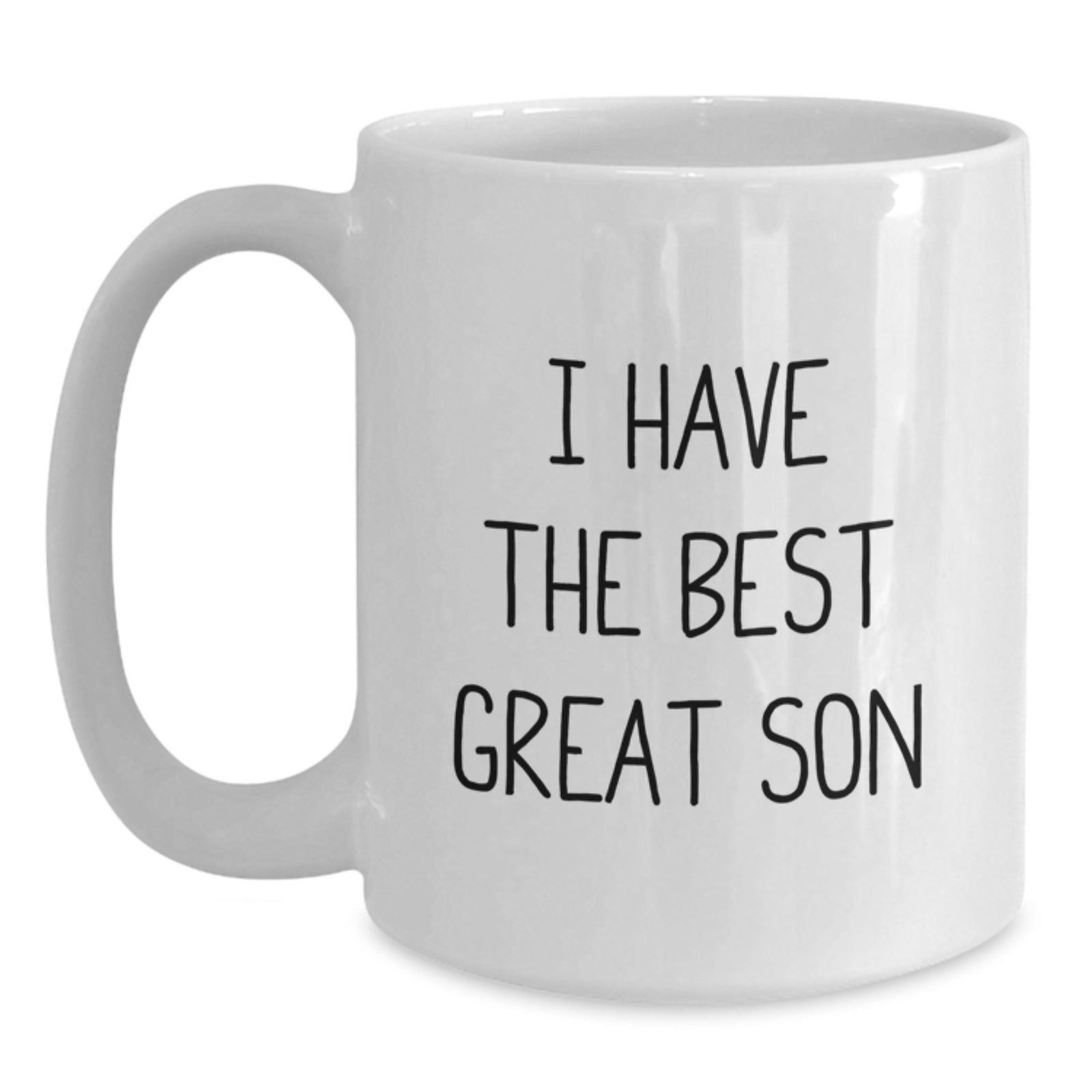 Funny Son Gifts from Mom Dad for Christmas Unique White Coffee Mugs with Quote 'I Have The Best Great Son' - Perfect for Fathers Day Birthday Son - Main