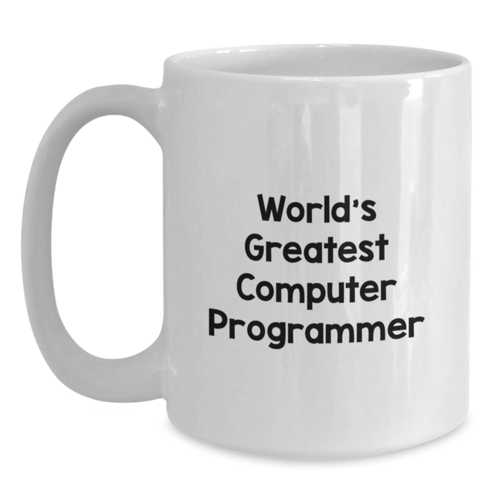 Funny 'The World's Greatest' Computer Programmer White Coffee Mug Gifts for Him from Friends or Family Birthday Unique Gift - Main