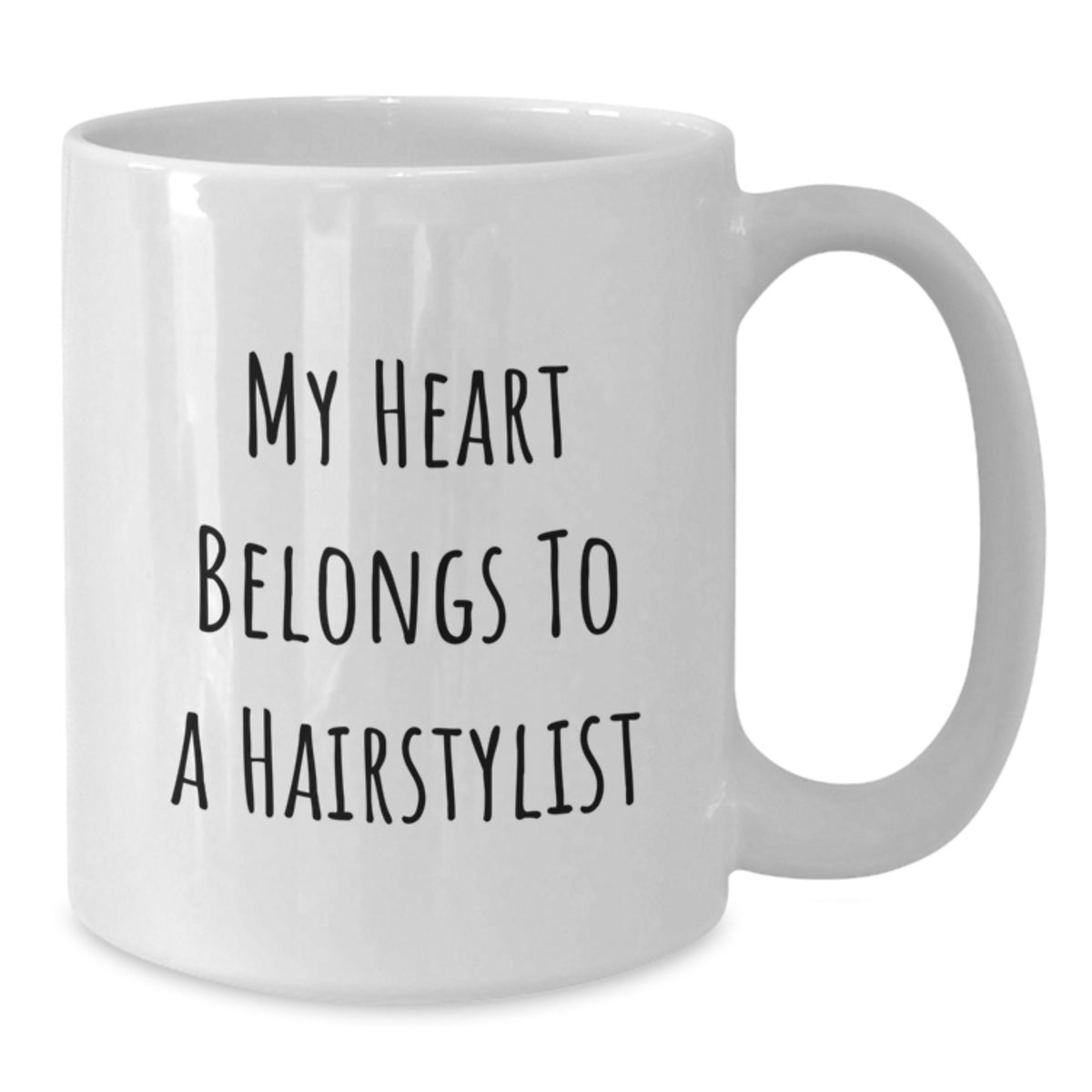 Funny Hairstylist Gifts from Friends to Hairstylist, My Heart Belongs To A Hairstylist Quote on White Coffee Mug for Birthday, Gifts for Hairstylist - Additional