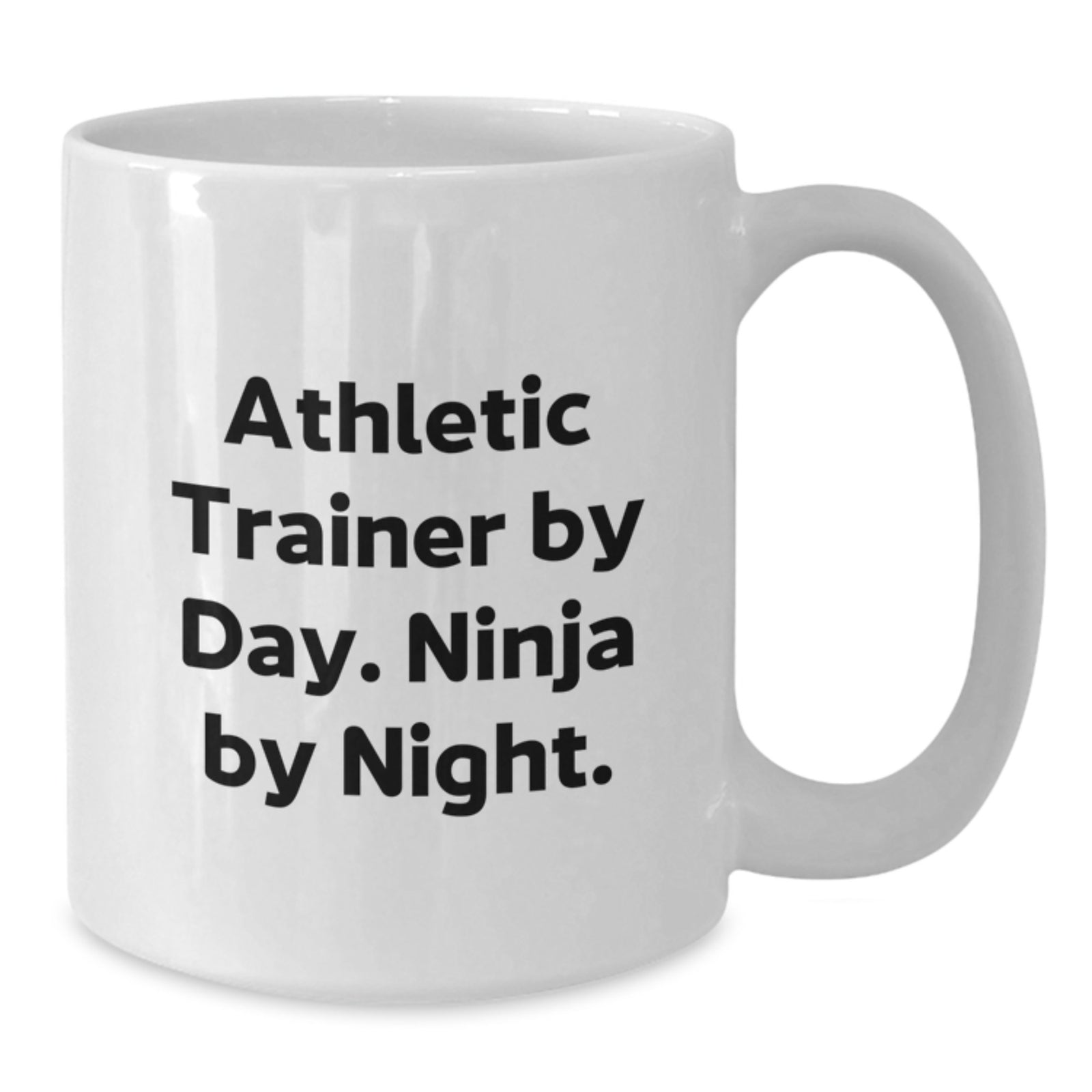 Funny Gifts from Family or Friends for Athletic Trainer, White Coffee Mug, Athletic Trainer By Day Ninja By Night Quote, Graduation Unique Present - Additional