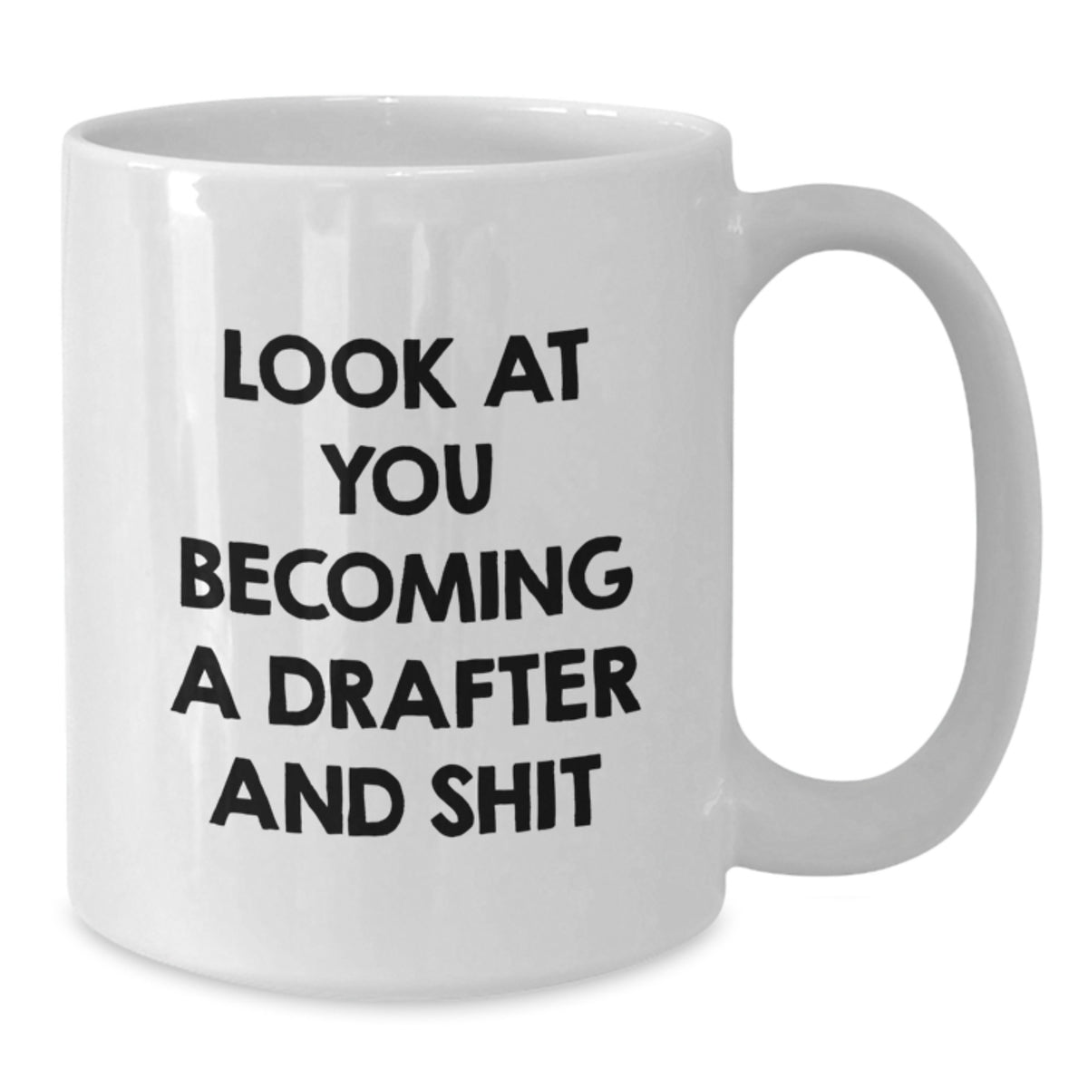 Funny Drafter Gifts for Him - White Coffee Mug from Men - Valentine's Unique Gifts - Additional