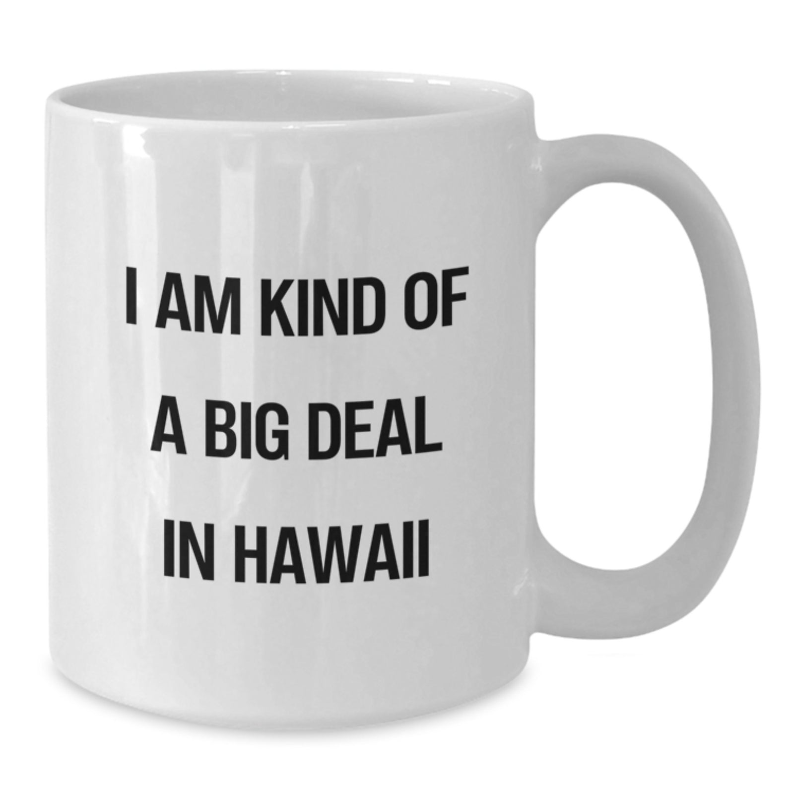 Funny Quirky White Coffee Mugs Gifts from Men to Friends in Hawaii, Unique Christmas Unique Gifts for Women, White Ceramic Mug with 'I Am Kind Of A Prime Selection In Hawaii' Quote - Additional