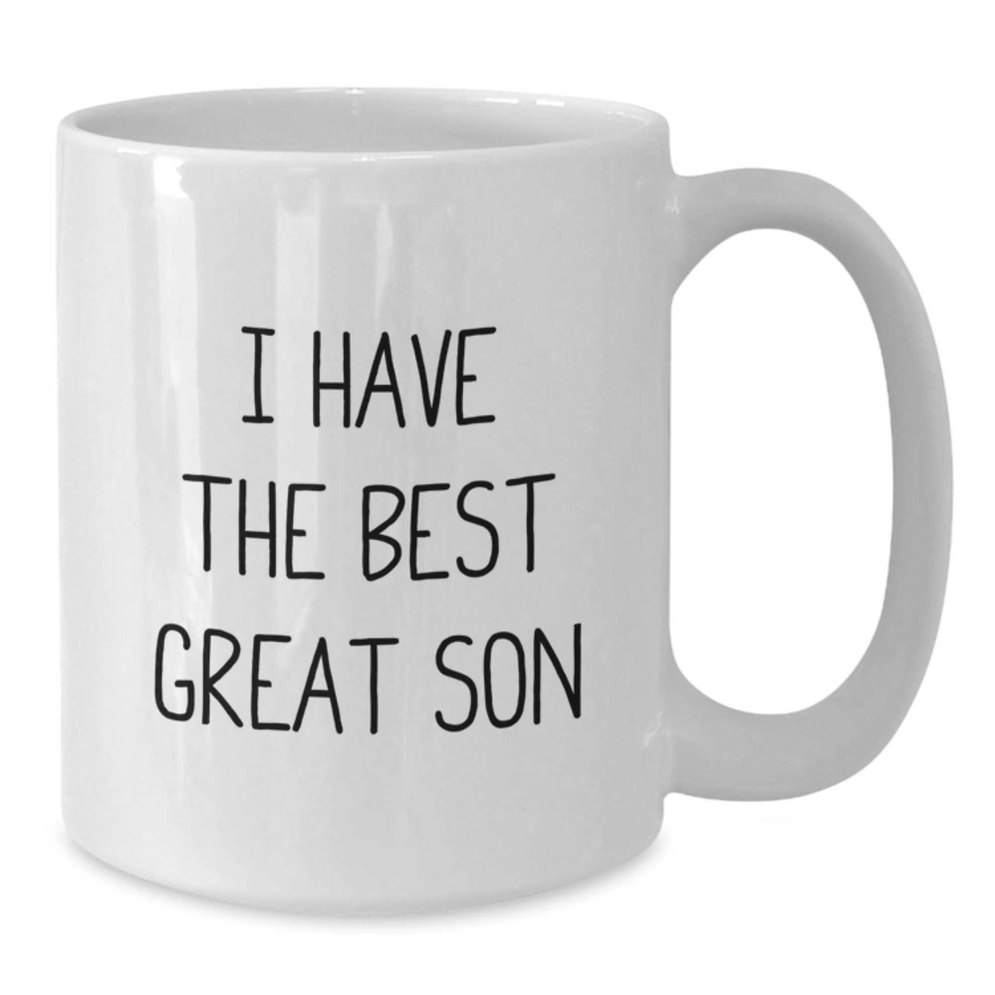 Funny Son Gifts from Mom Dad for Christmas Unique White Coffee Mugs with Quote 'I Have The Best Great Son' - Perfect for Fathers Day Birthday Son - Additional