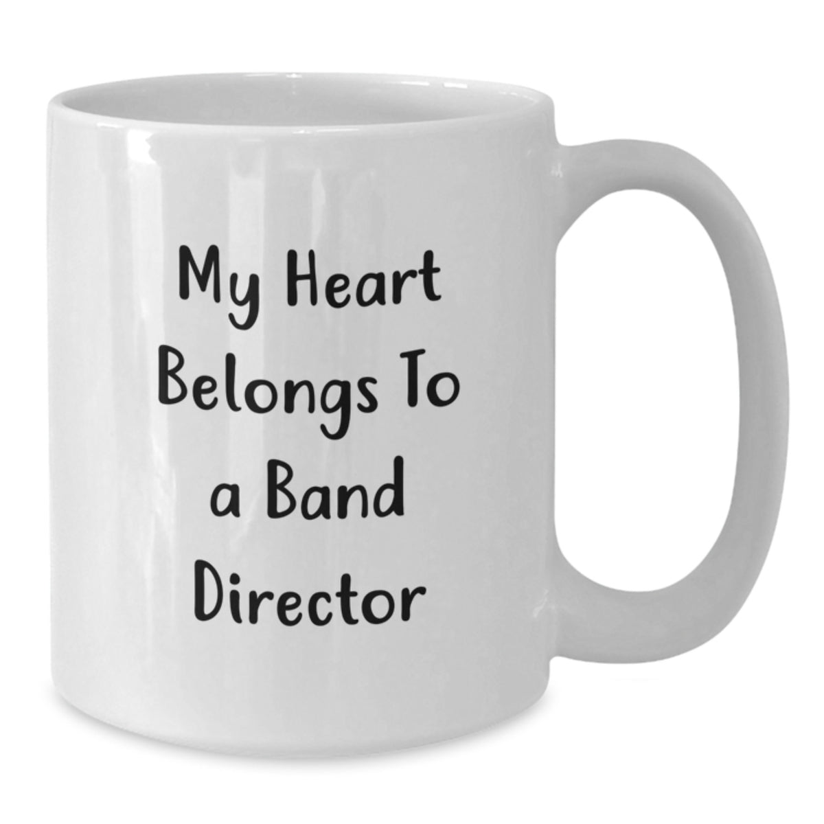 Funny Band Director White Coffee Mugs Gifts from Friends, Christmas Unique Gifts for Band Director, Heart Belongs to a Band Director Quote - Additional
