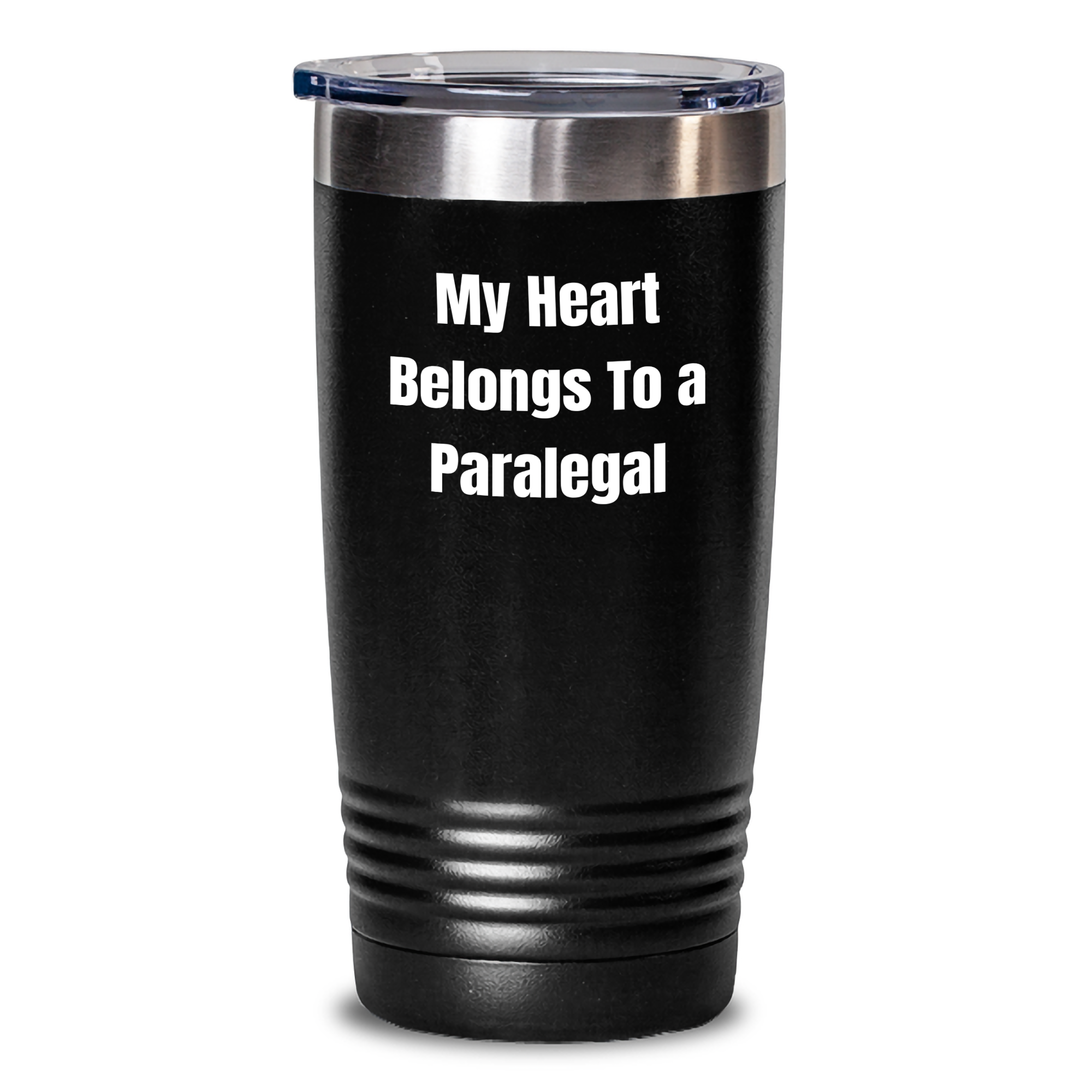 Funny Paralegal Gifts from Men to Paralegal Friends - My Heart Belongs To A Paralegal Tumbler for Father's Day Unique Gifts - Main