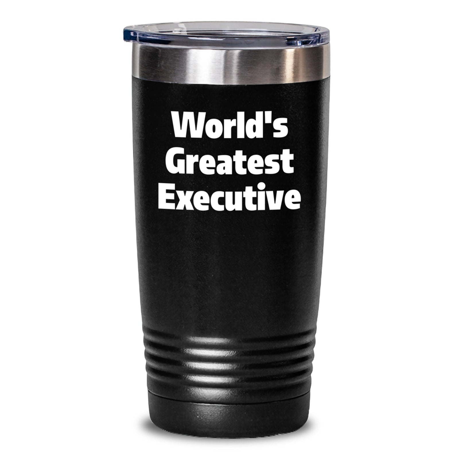 World's Greatest Executive Funny Birthday Unique Gifts from Friends for Him, Unique Tumblers for Men, Stainless Steel Vacuum Insulated Tumblers with Lid, 20oz or 30oz Capacity - Main