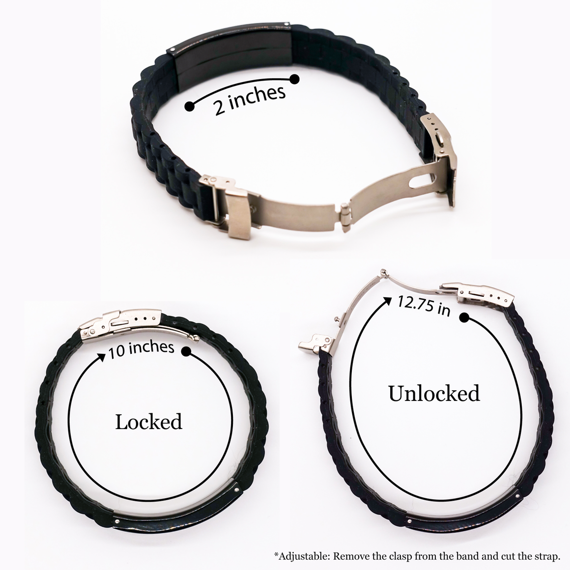 Wyoming Men's Funny Glide lock Clasp Bracelet Gifts from - 'I'd Rather Be In Wyoming' Quote for Dad's Special Day - Image 4