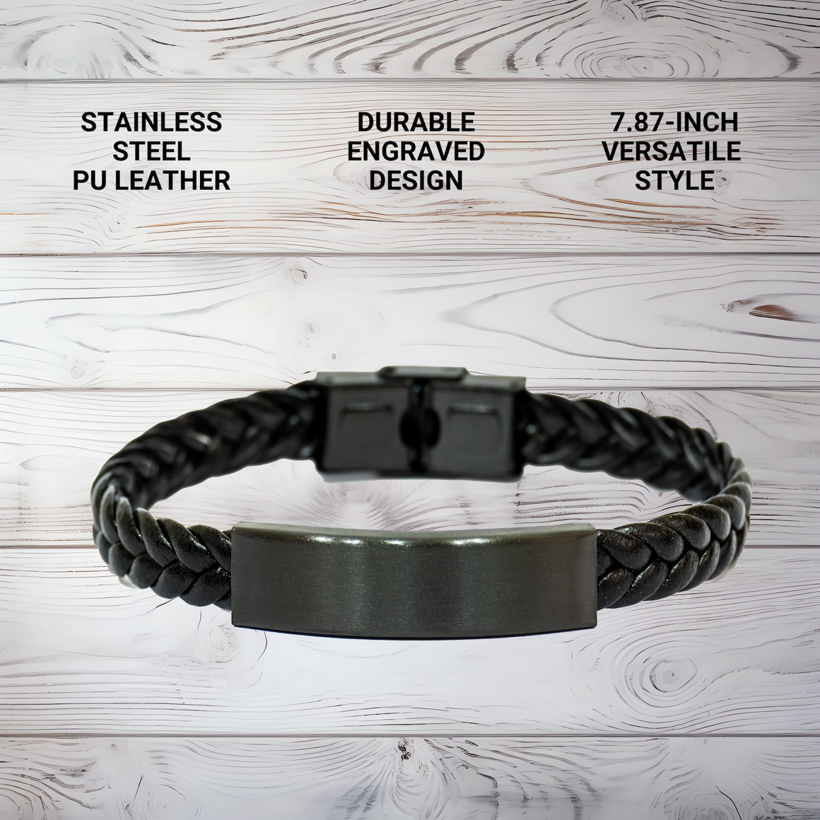 World's Greatest Nurse Funny Quote Interlaced Leather Bracelet Gifts from Friends to the World's Greatest Nurse on Mother's Day - Image 3