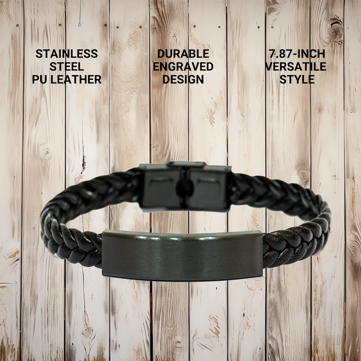 World's Greatest Nurse Funny Quote Interlaced Leather Bracelet Gifts from Friends to the World's Greatest Nurse on Mother's Day - Image 4