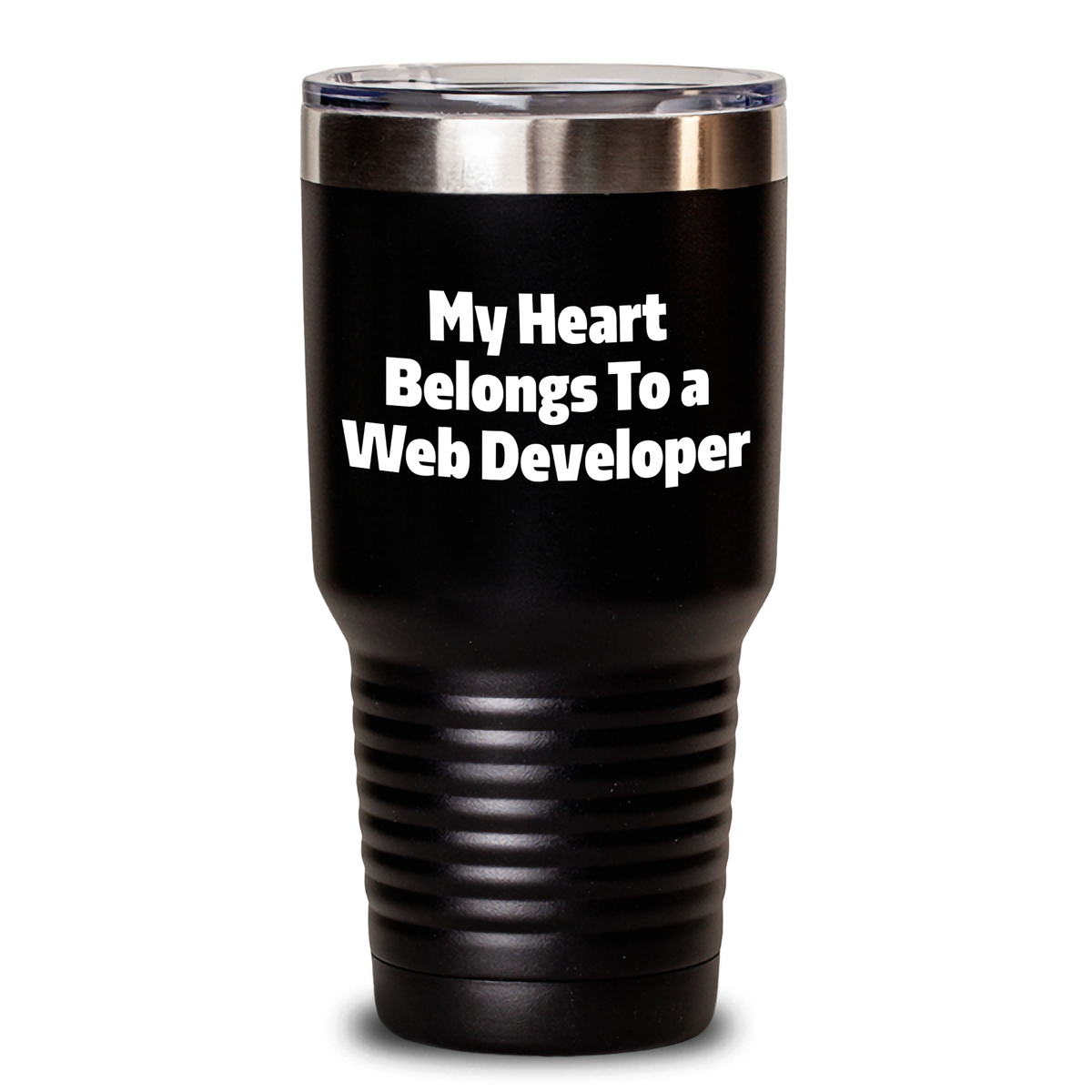 Funny Web Developer Gifts from Friends - My Heart Belongs To A Web Developer Tumbler, Web Developer Father's Day Unique Gifts - Main