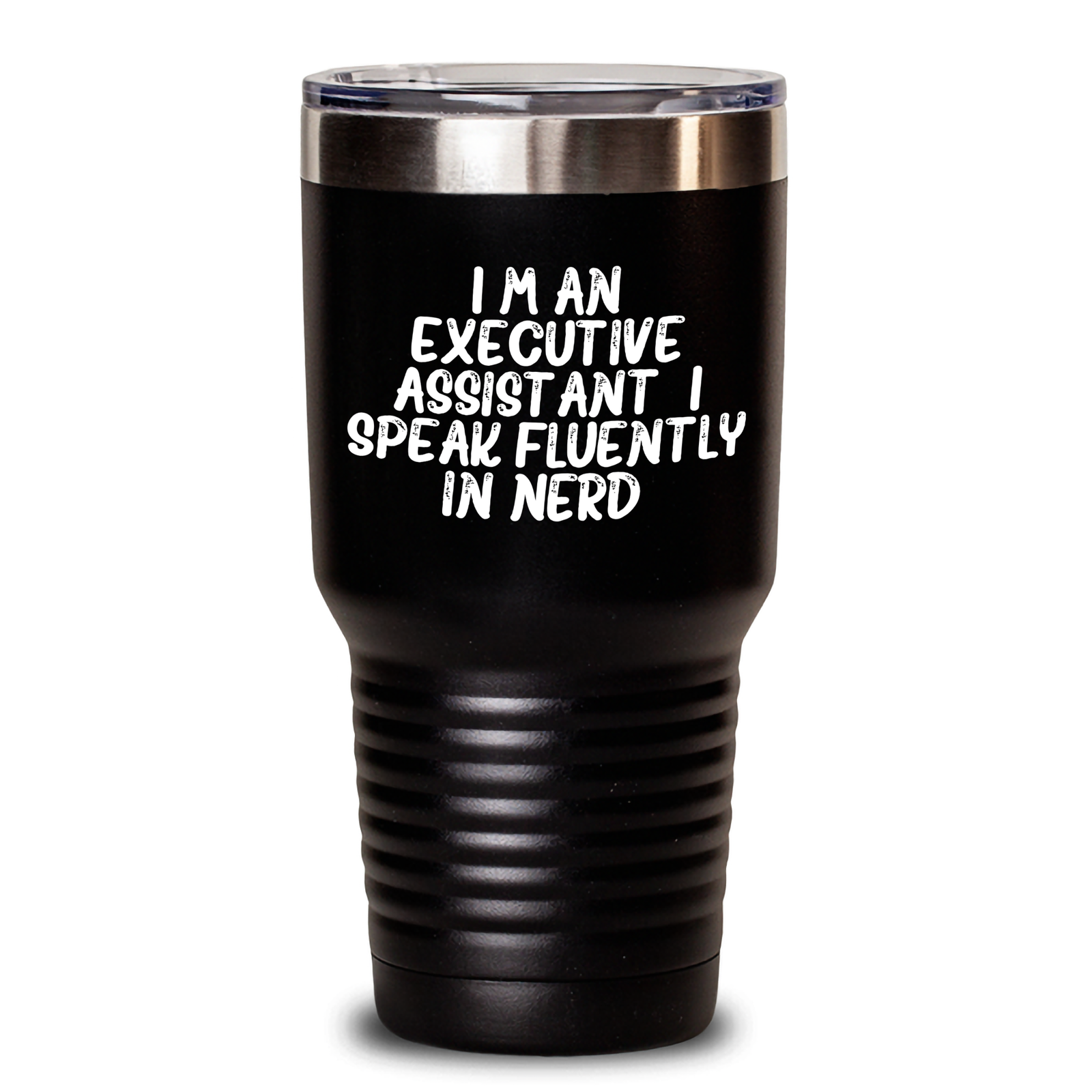 Funny Executive Assistant Gifts, 'I'm An Executive Assistant. I Speak Fluently In genius.' Tumbler, 20oz or 30oz Capacity, Father's Day Unique Gifts for Men from Coworkers or Family - Main