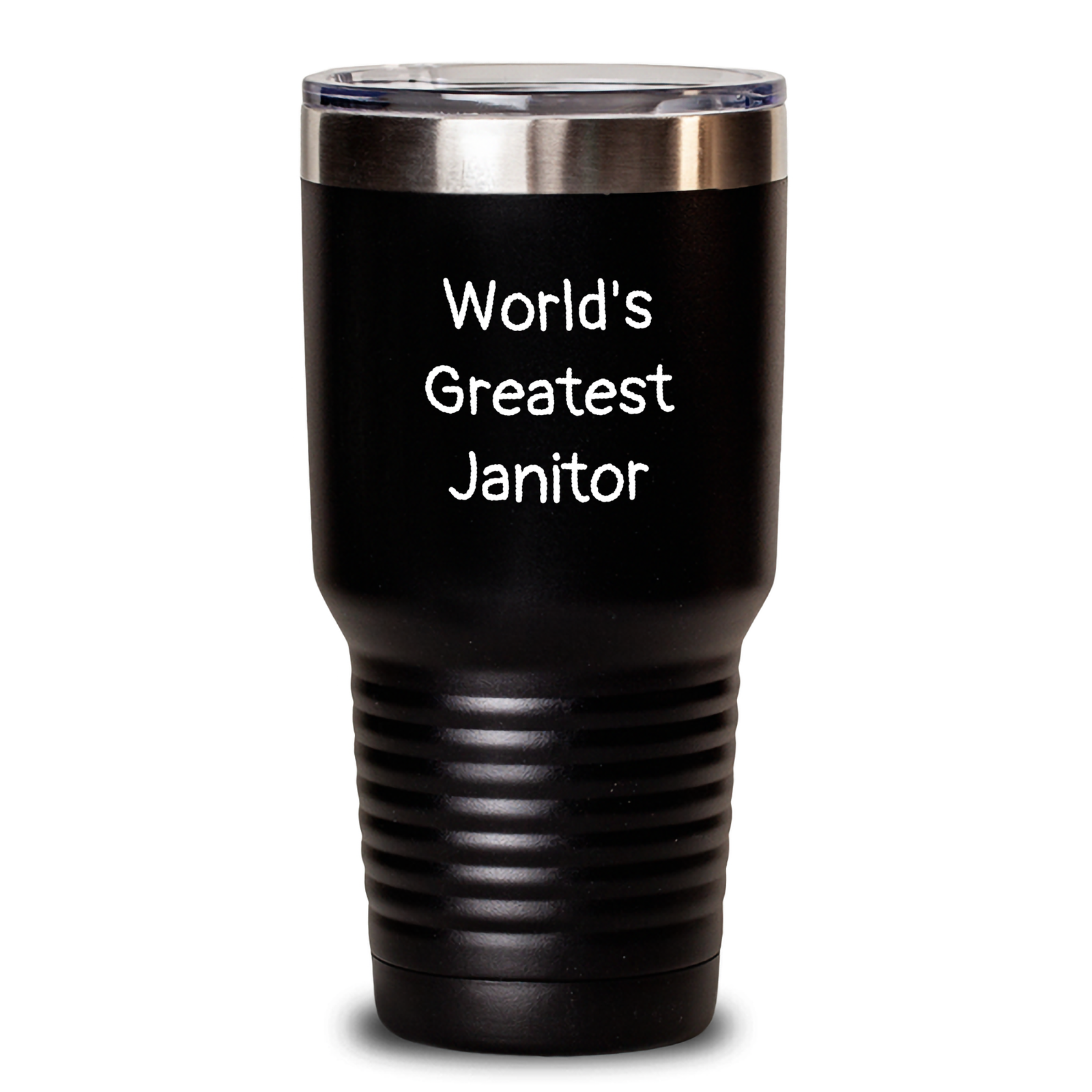 Funny World's Greatest Janitor Gifts from Dad to Janitor on Father's Day Unique Tumblers, 20oz or 30oz Vacuum Insulated Stainless Steel with Powder Coating - Main