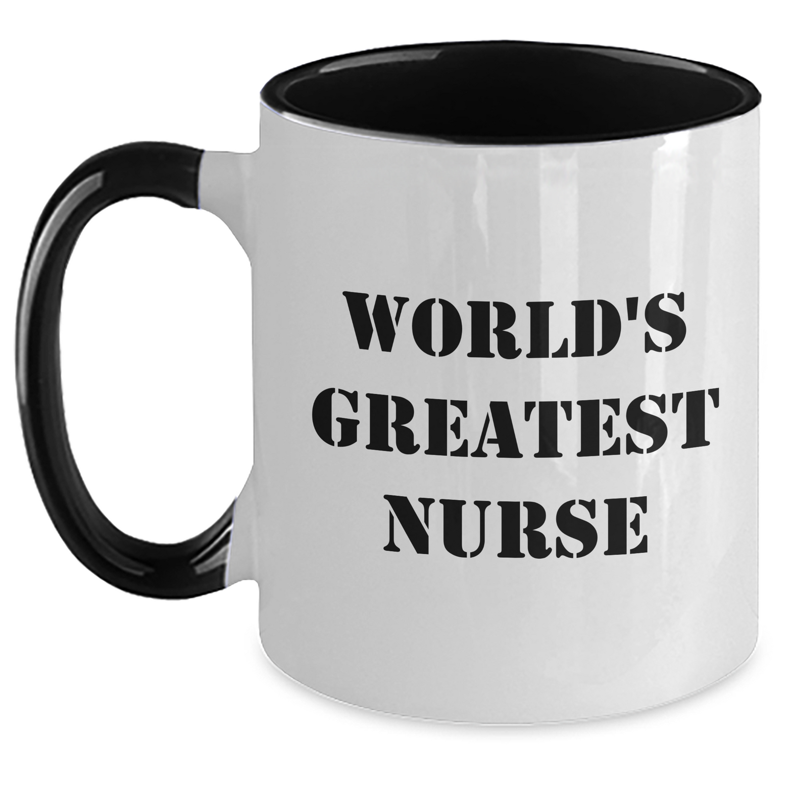 World's Greatest Nurse Funny Gifts from Men to Nurse, Two Tone Coffee Mug for Mother's Day - Main