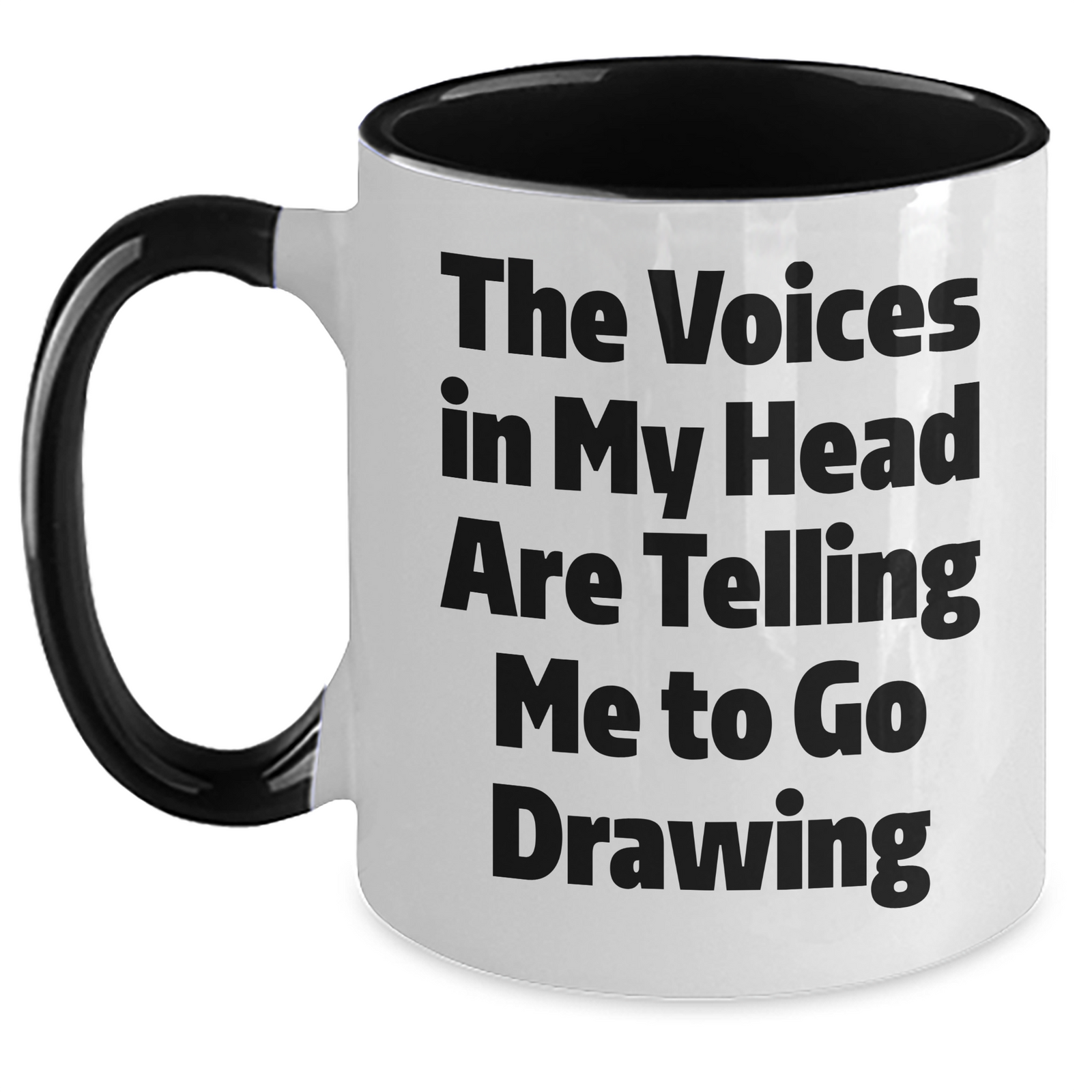 Funny Drawing Quotes Two Tone Coffee Mug, Gifts from Friends for Drawing Lovers on Father's Day, Unique Gift for Men, Funny Mugs for Drawing Enthusiasts - Main