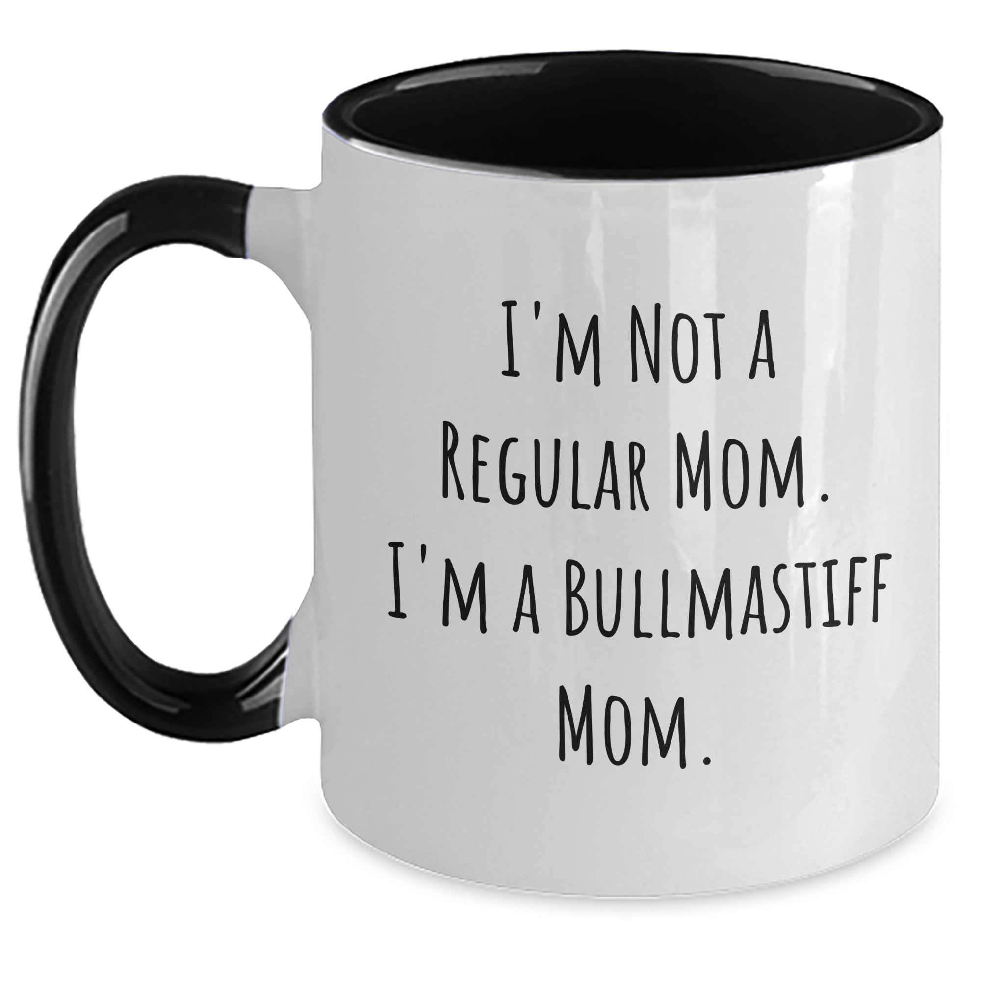 Bullmastiff Mom Funny Two Tone Coffee Mug Gifts for Men from Family, Funny Bullmastiff Dog Gifts for Father's Day - Main