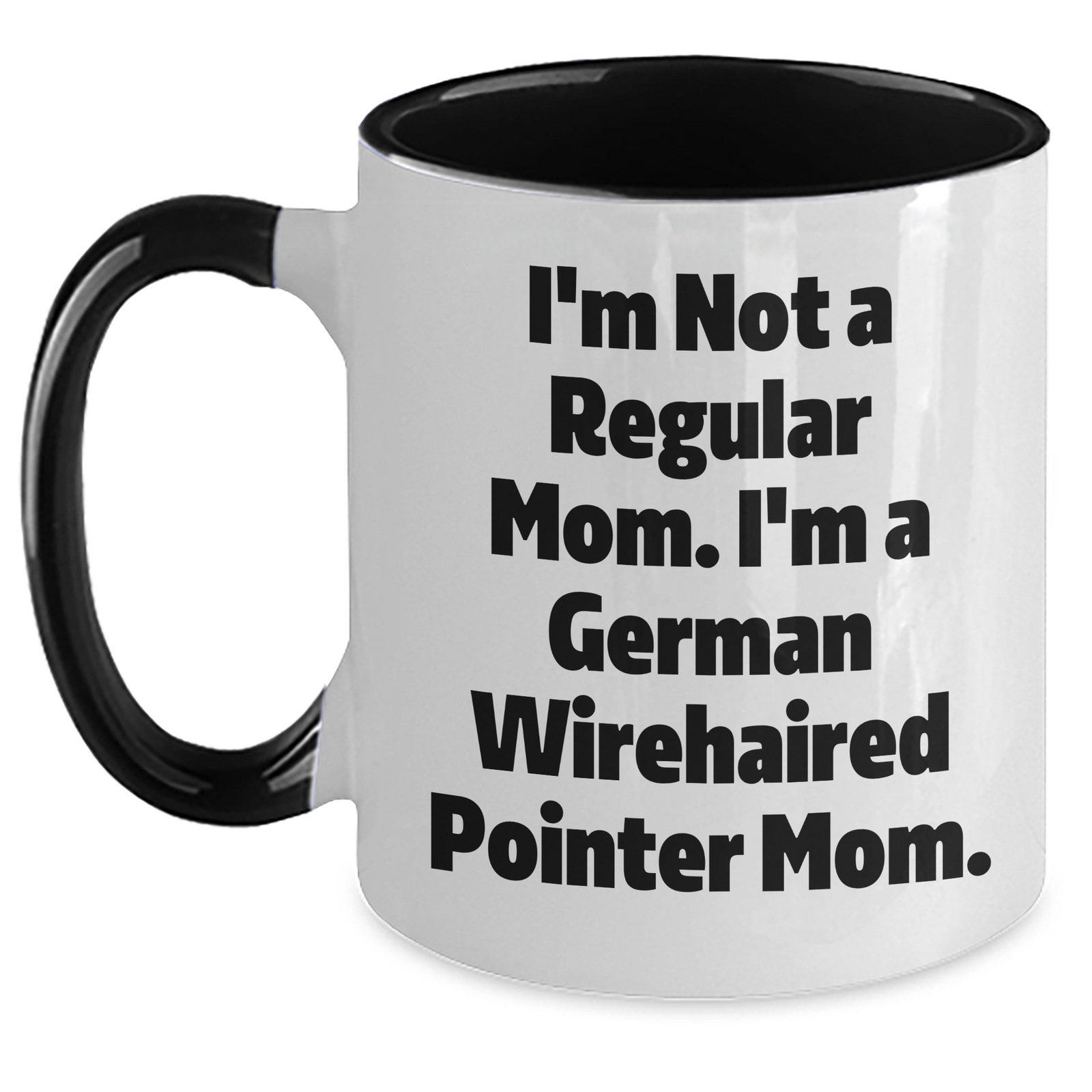German Wirehaired Pointer Dog Mom Funny Gifts from Men, Gifts for German Wirehaired Pointer Dog Lovers, Two Tone Coffee Mug for Father's Day, Unique Inspiration - Main