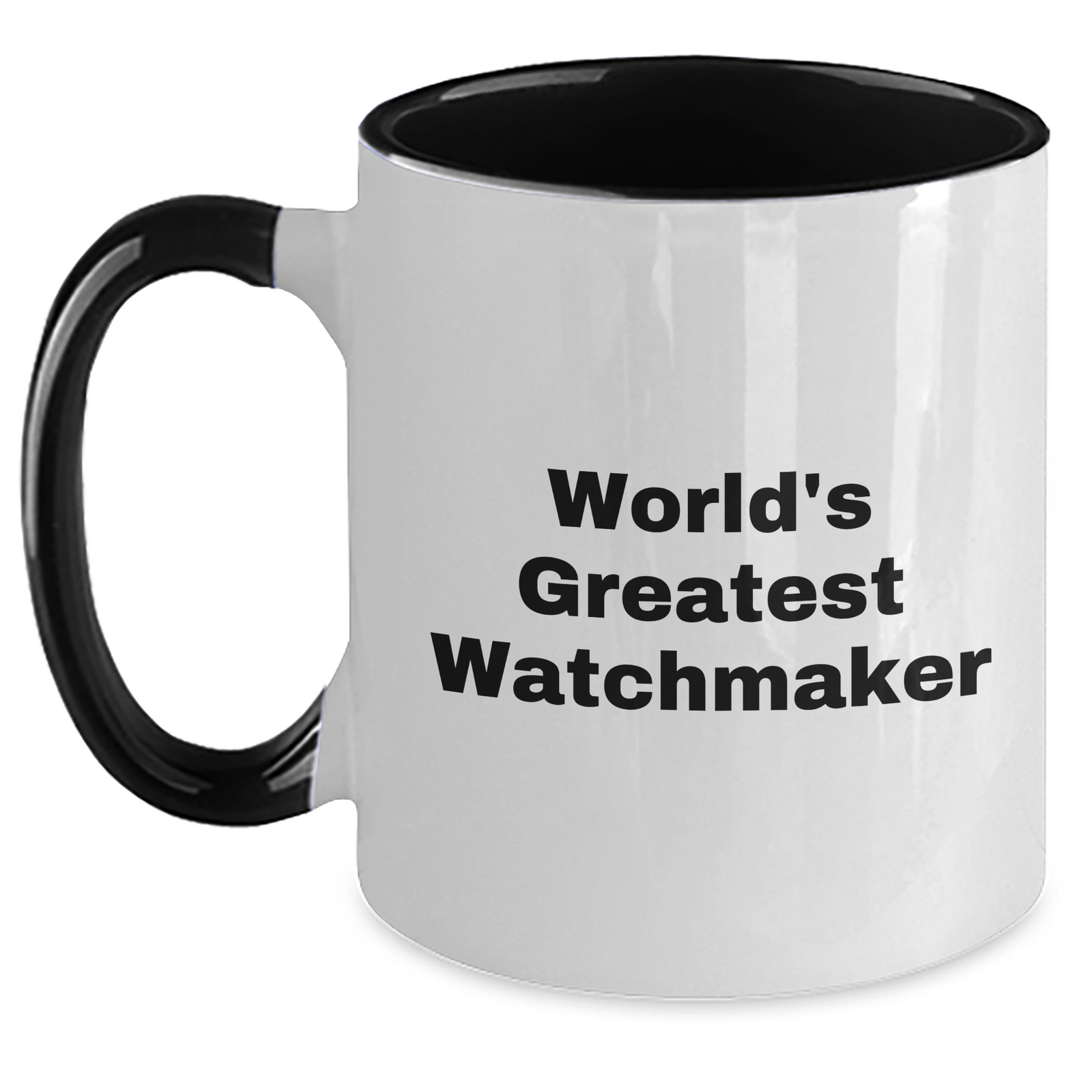 Watchmaker Gifts from Friends, Funny Two Tone Coffee Mug for Mother's Day, 'World's Greatest' Inspirational Quote for Her - Main