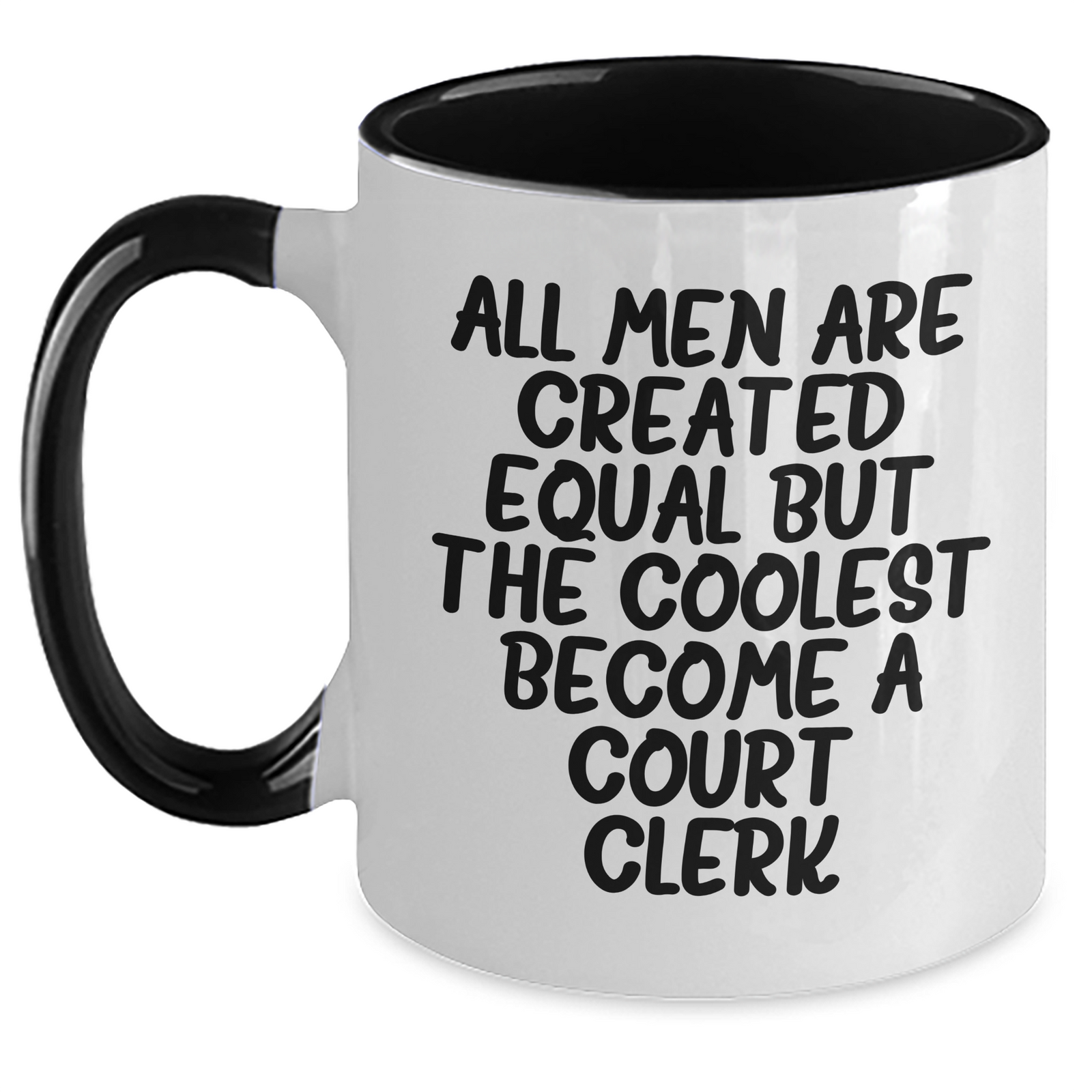 Funny Court Clerk Gifts, Court Clerk Two Tone Coffee Mug, Inspirational Quote, Mother's Day Unique Gifts from Friends, Gifts for Court Clerk - Main