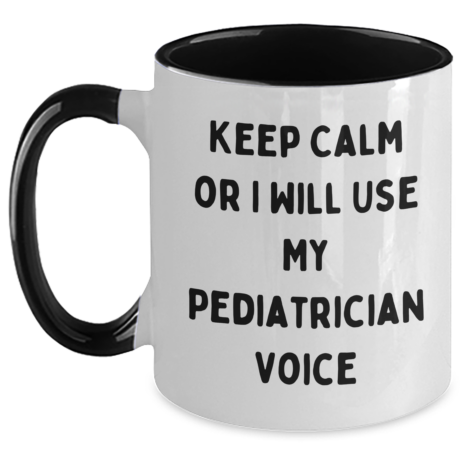 Funny Pediatrician Quote Gifts from Mom for Mother's Day Unique Two Tone Coffee Mug - Main