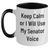 Senator Gifts, Funny Two Tone Coffee Mugs - Keep Calm Or I Will Use My Senator Voice, Gifts from Men to Senator, Gifts for Senator on Mother's Day - Main