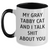 Funny Gray Tabby Cat Gifts from Men to Friends on Father's Day - Two Tone Coffee Mug with Quote 'My Gray Tabby Cat And I Talk Shit About You' - Main