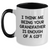 Funny Grandfather Gifts - I Think Me Being Your Grandfather Is Enough Of A Gift Two Tone Coffee Mug for Father's Day, Gifts from Men to Grandfather, 11oz Ceramic Mug - Main
