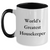 Funny Housekeeper Gifts from Men to World's Greatest Two Tone Coffee Mug for Mother's Day - Main