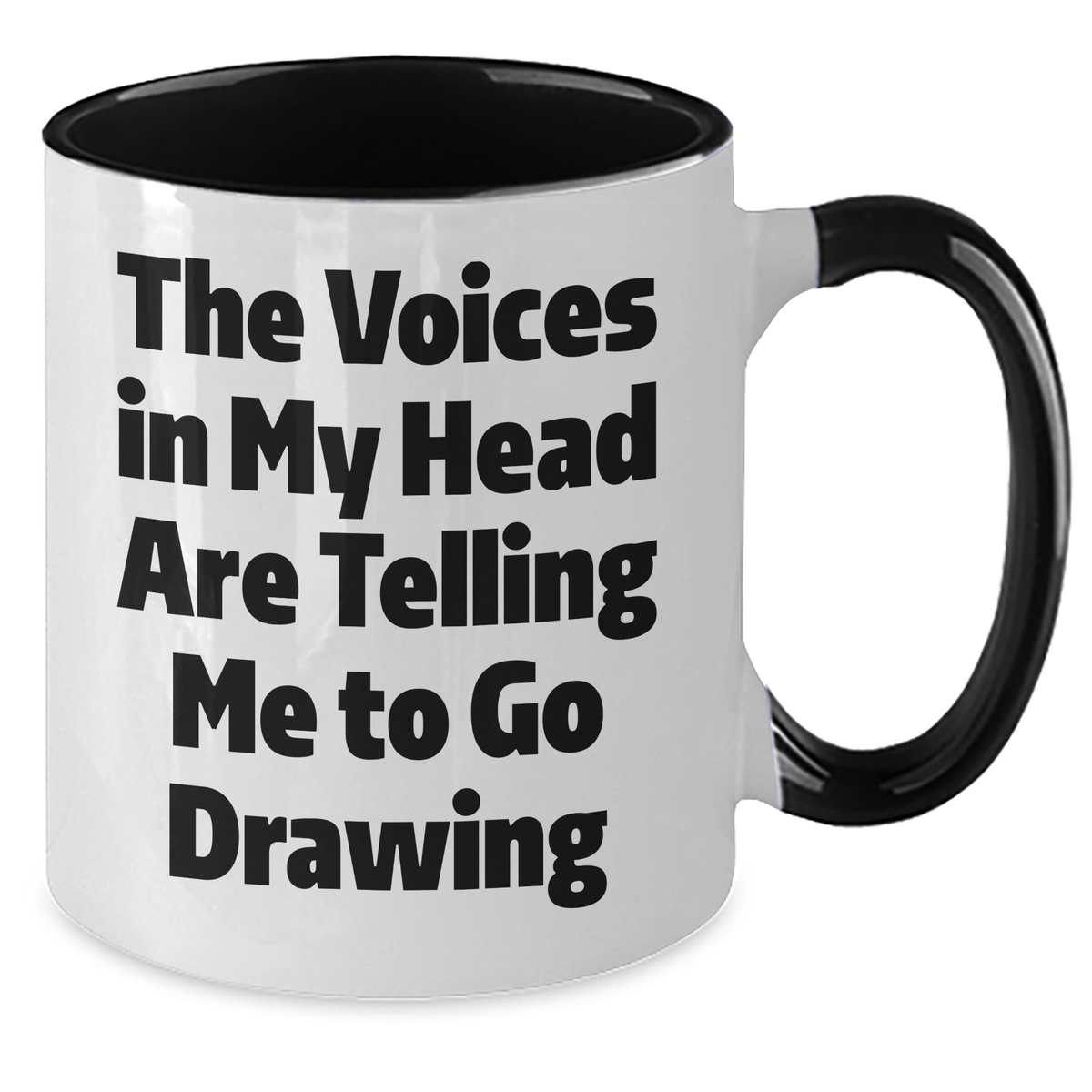 Funny Drawing Quotes Two Tone Coffee Mug, Gifts from Friends for Drawing Lovers on Father's Day, Unique Gift for Men, Funny Mugs for Drawing Enthusiasts - Additional