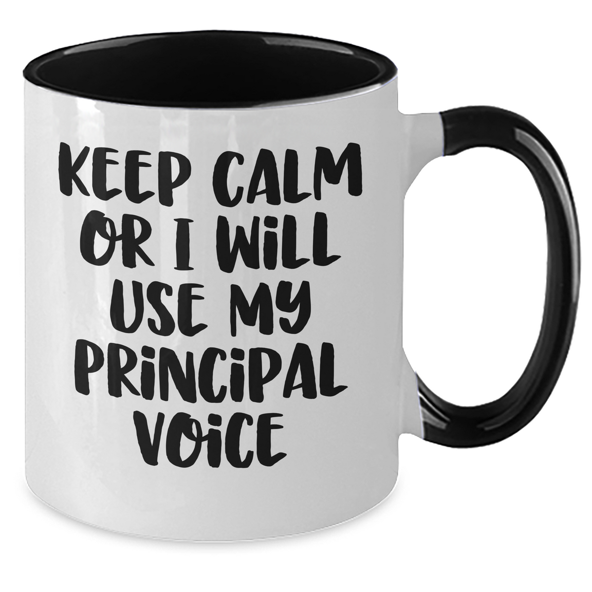 Funny Principal Quotes Two Tone Coffee Mugs, Gifts from Friends, Family, or Coworkers to Principal, Father's Day Unique Gifts, 11oz Ceramic Mugs - Additional