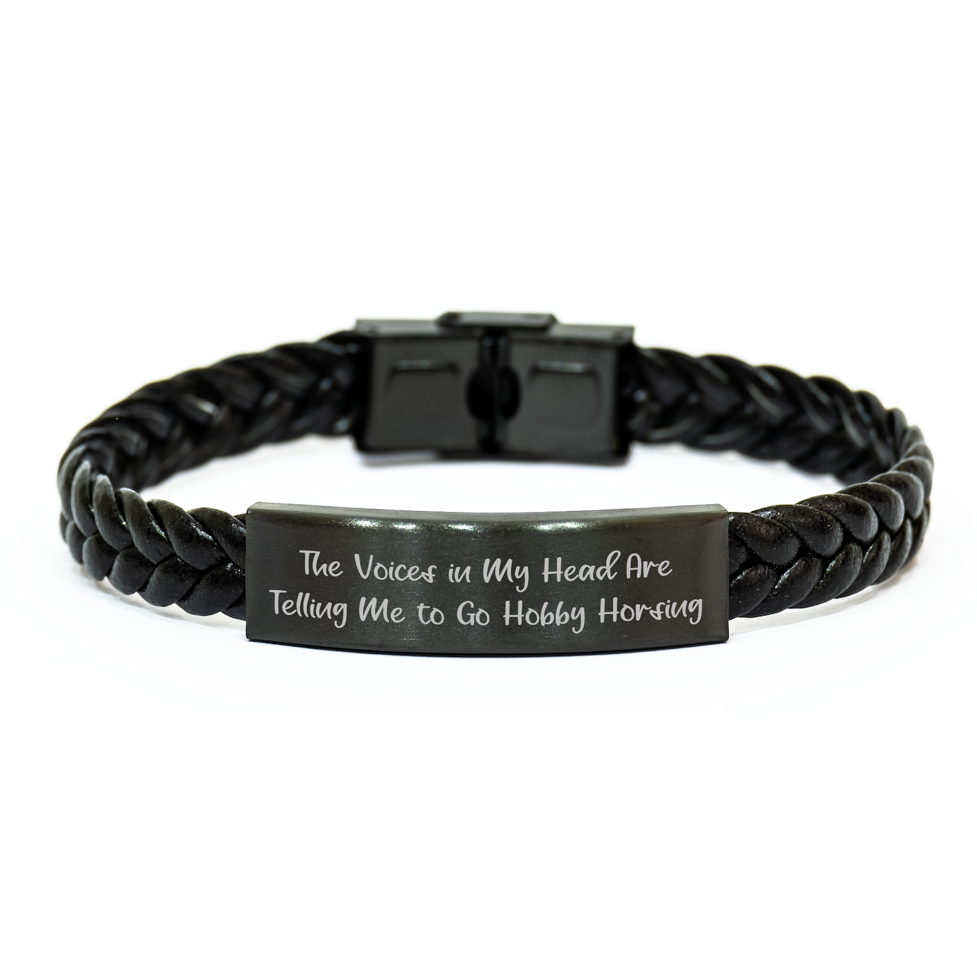 Funny Hobby Horsing Gifts for Men from Father's Day Unique Inspirational Interlaced Leather Bracel - Image 1