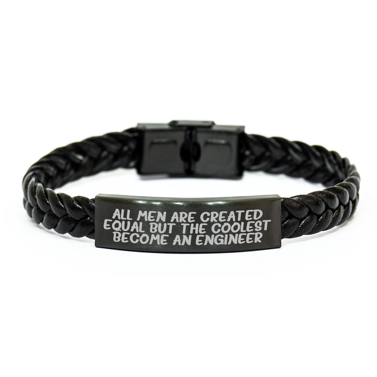 Funny Engineer Quote Interlaced Leather Bracelet Gifts from Men to Engineer Friends on Mother's Day - Image 1