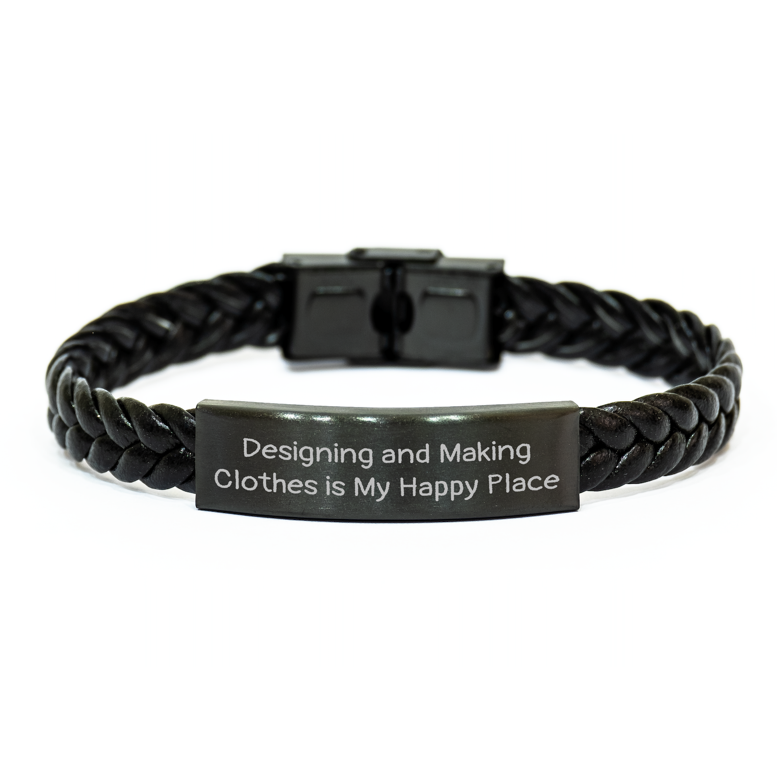 Designing and Making Clothes Enthusiasts Gifts - Interlaced Leather Bracelet, Father's Day Unique Gifts from Men, for Designing and Making Clothes Lovers - Image 1