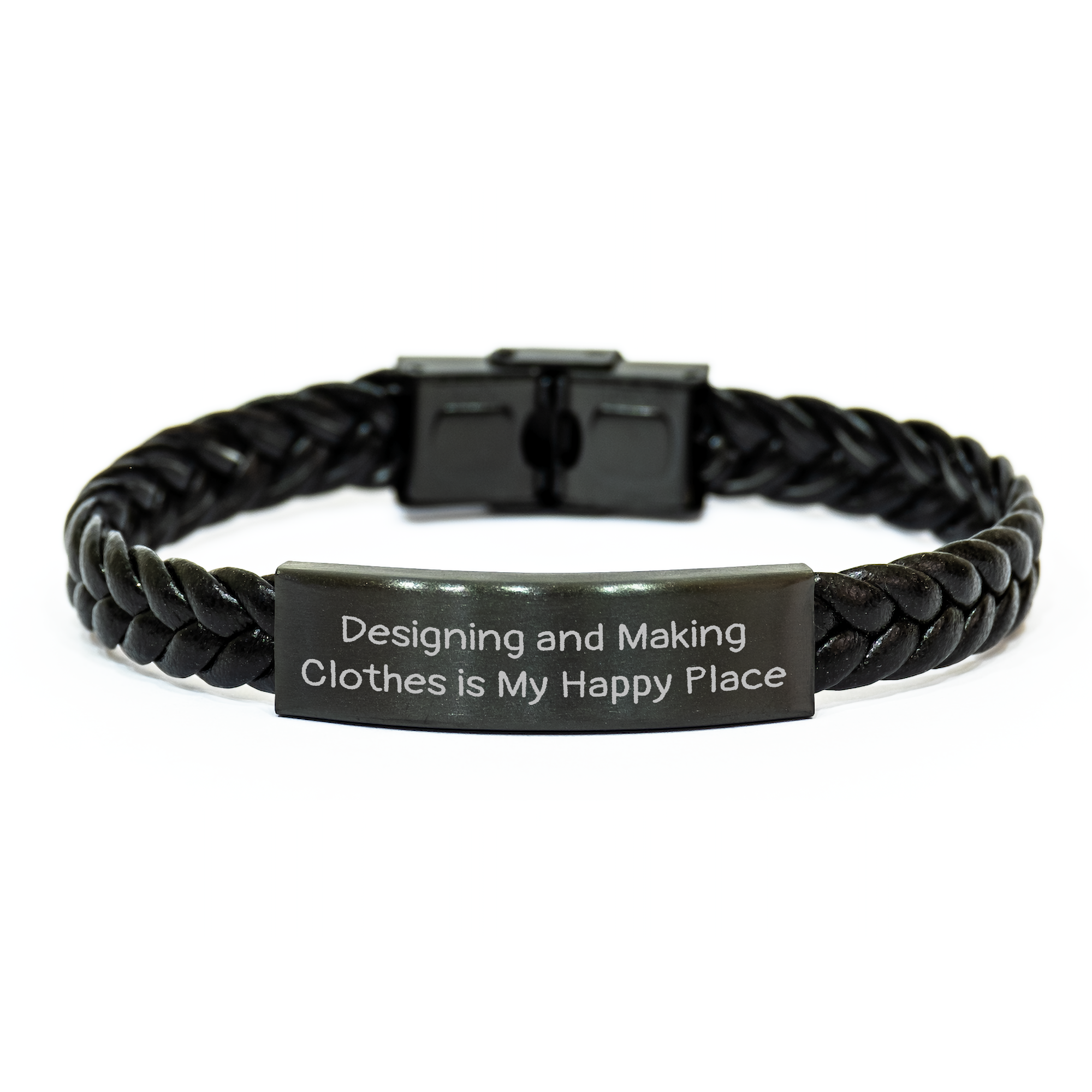 Designing and Making Clothes Enthusiasts Gifts - Interlaced Leather Bracelet, Father's Day Unique Gifts from Men, for Designing and Making Clothes Lovers - Image 1
