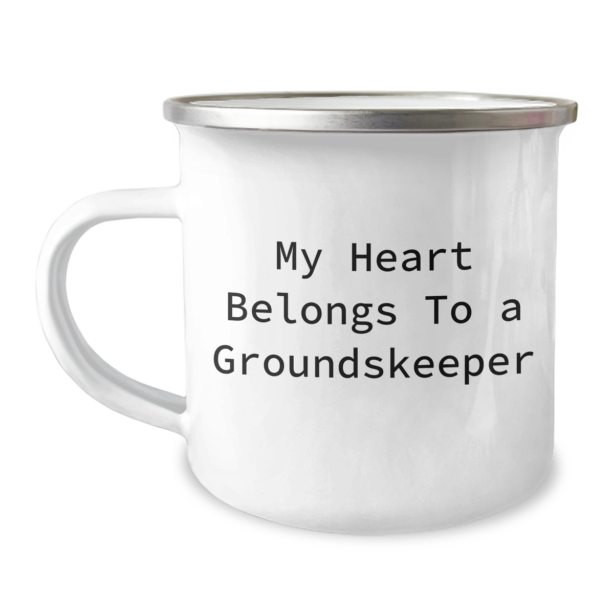 Funny groundskeeper Gifts from Family - My Heart Belongs To A groundskeeper Quote on Camping Mug for Dad, Father&#39;s Day Unique Gifts for Men - Image 1