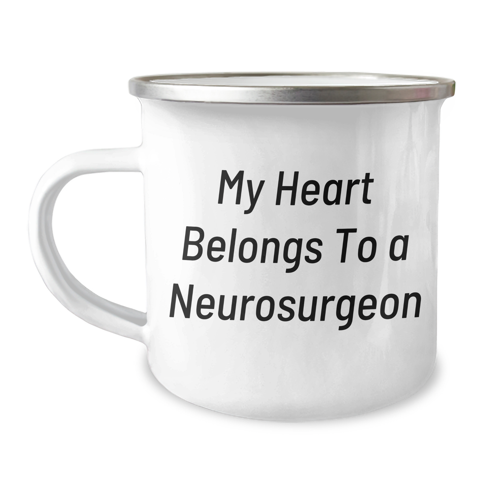 Funny Neurosurgeon Gifts for Men - My Heart Belongs To A Neurosurgeon Camping Mug, Father's Day Unique Gifts from Friends - Image 1