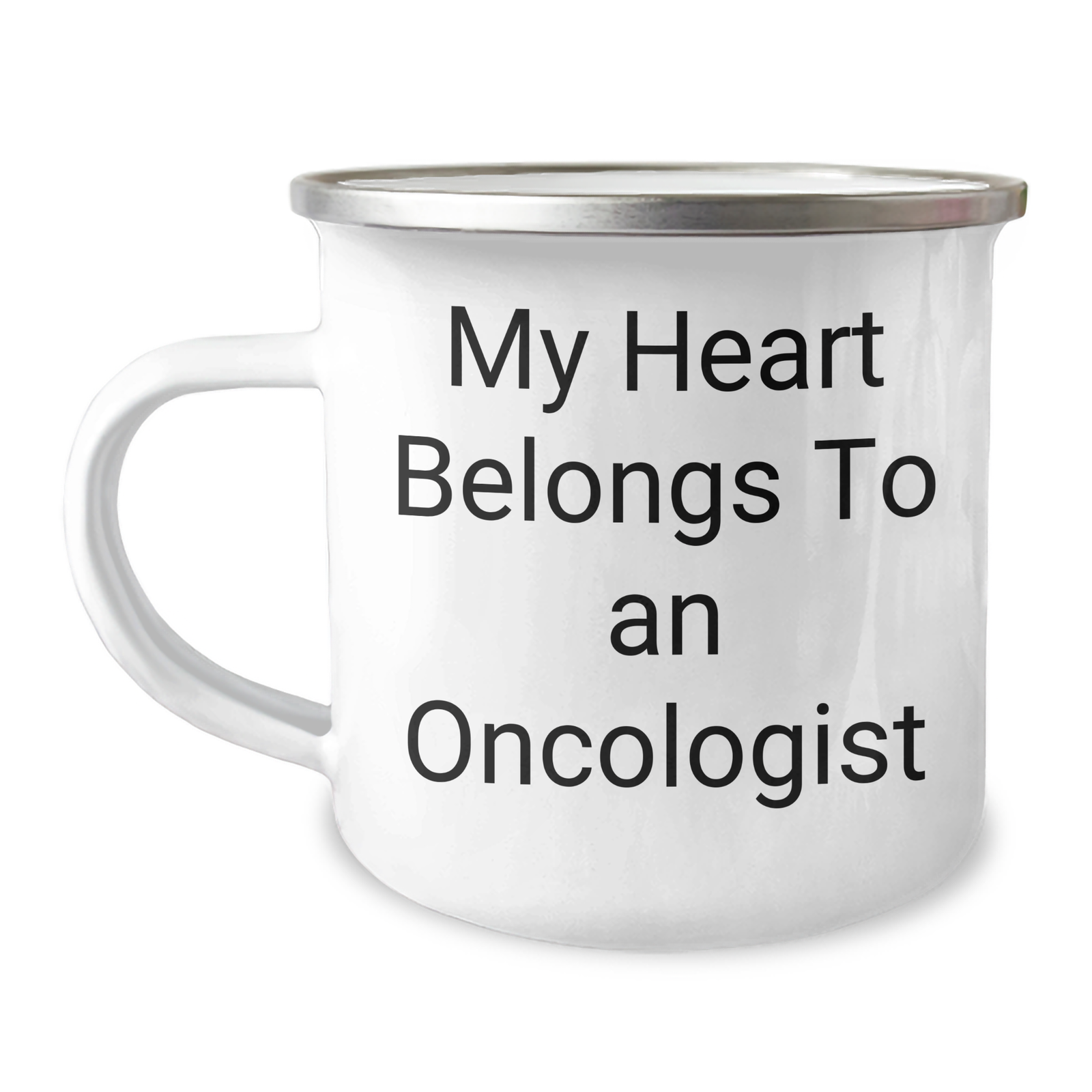 Oncologist Gifts for Father's Day - 'My Heart Belongs To An Oncologist' Funny Camping Mug, Gifts from Family, Friends, Coworkers, Perfect for Oncologist Men, Unique Father's Day Unique Gifts - Image 1