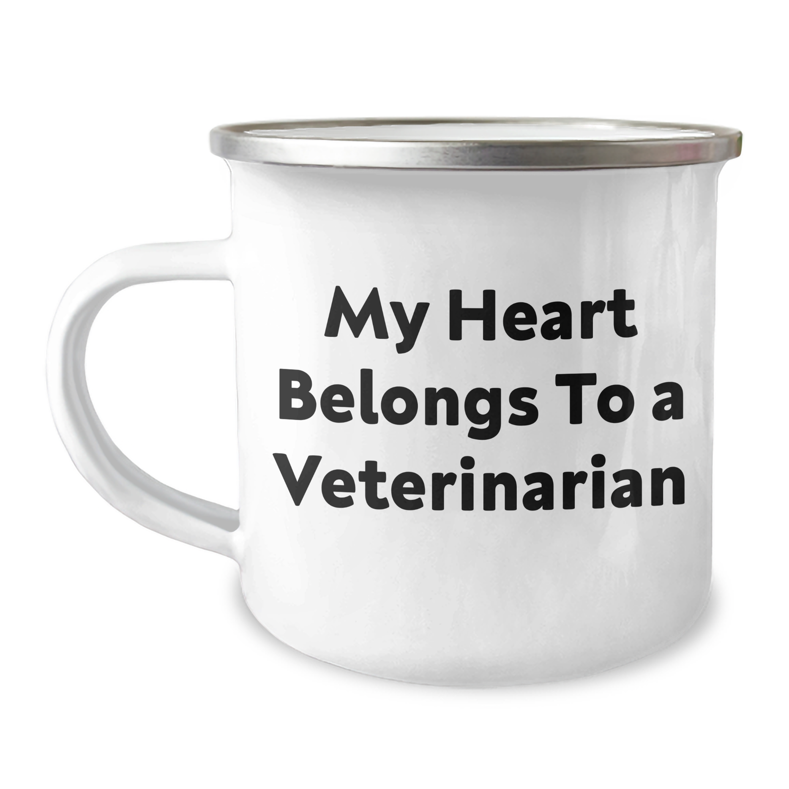 Funny Veterinarian Gifts from Men to Veterinarian Friends - My Heart Belongs To A Veterinarian Camping Mug, Unique Gifts for Father's Day - Image 1