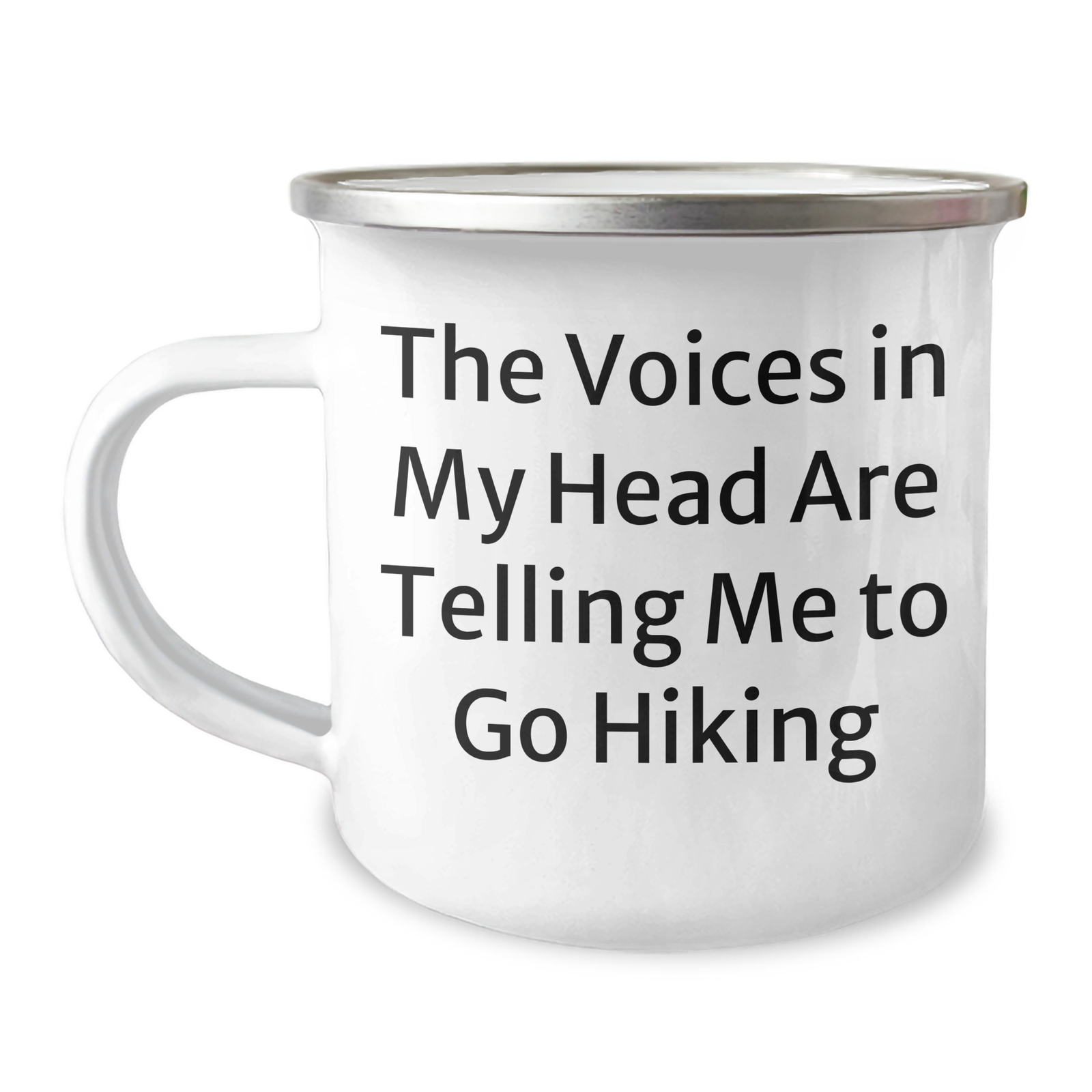 Funny Hiking Gifts for Men, Camping Mug for Father's Day, 'The Voices In My Head Are Telling Me To Go Hiking' Quote, Gifts from Men, Gifts for Hiking Enthusiasts, Hiking Mugs for Dad - Image 1