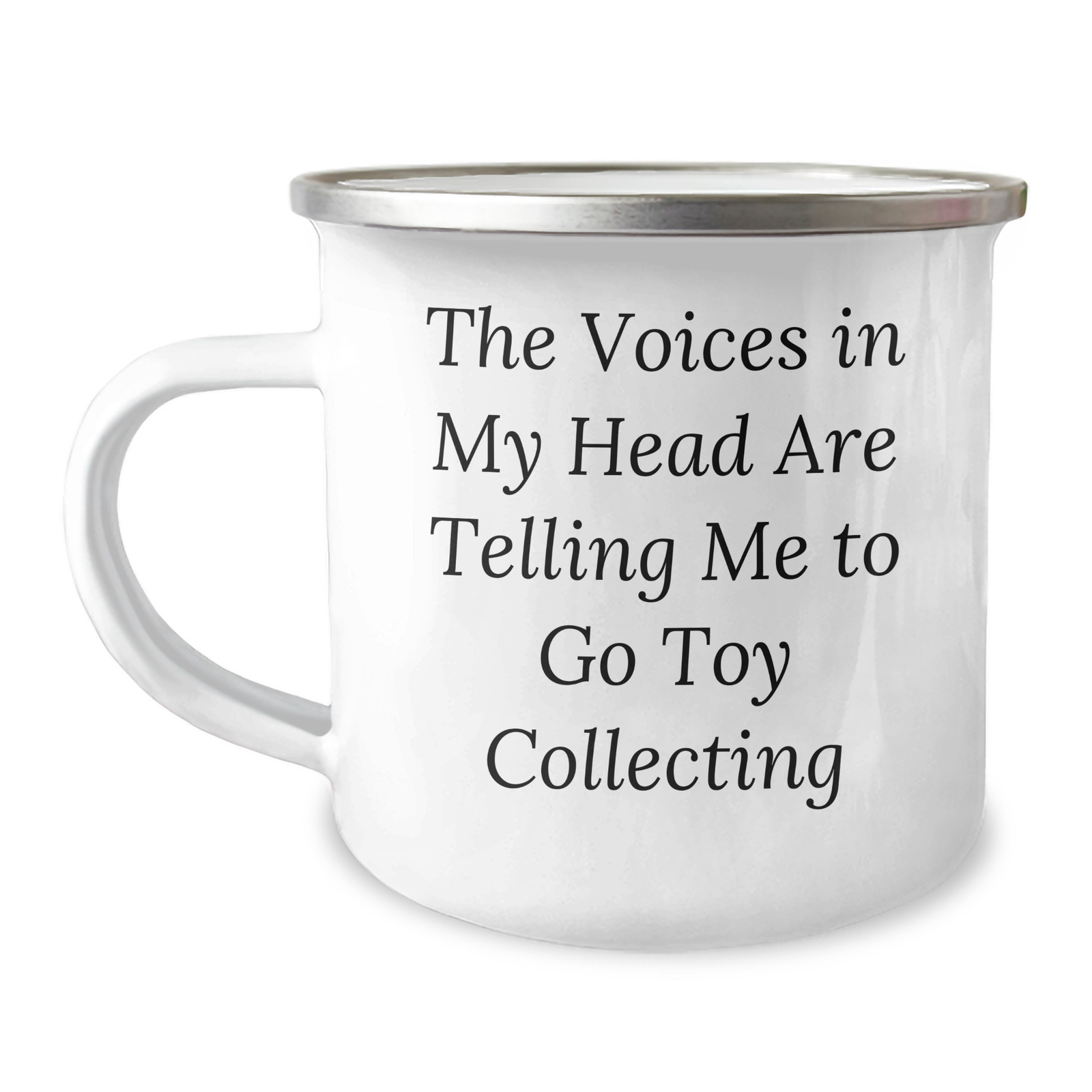 Funny Toy Collecting Gifts, 'The Voices In My Head Are Telling Me To Go Toy Collecting' Camping Mug, Unique Father's Day Unique Gift for Men, from Friends or Family - Image 1
