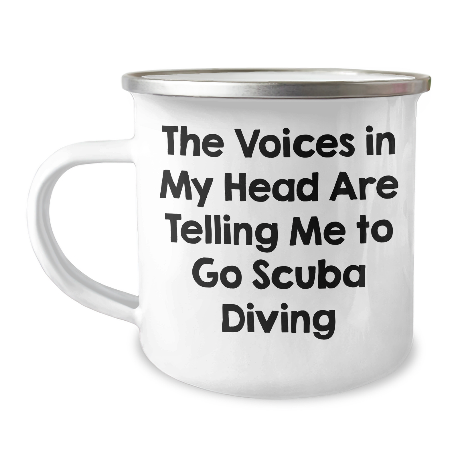 Scuba Diving Enthusiasts' Favorite Funny Gifts for Men - The Voices In My Head Are Telling Me To Go Scuba Diving - Camping Mug for Father's Day - Image 1