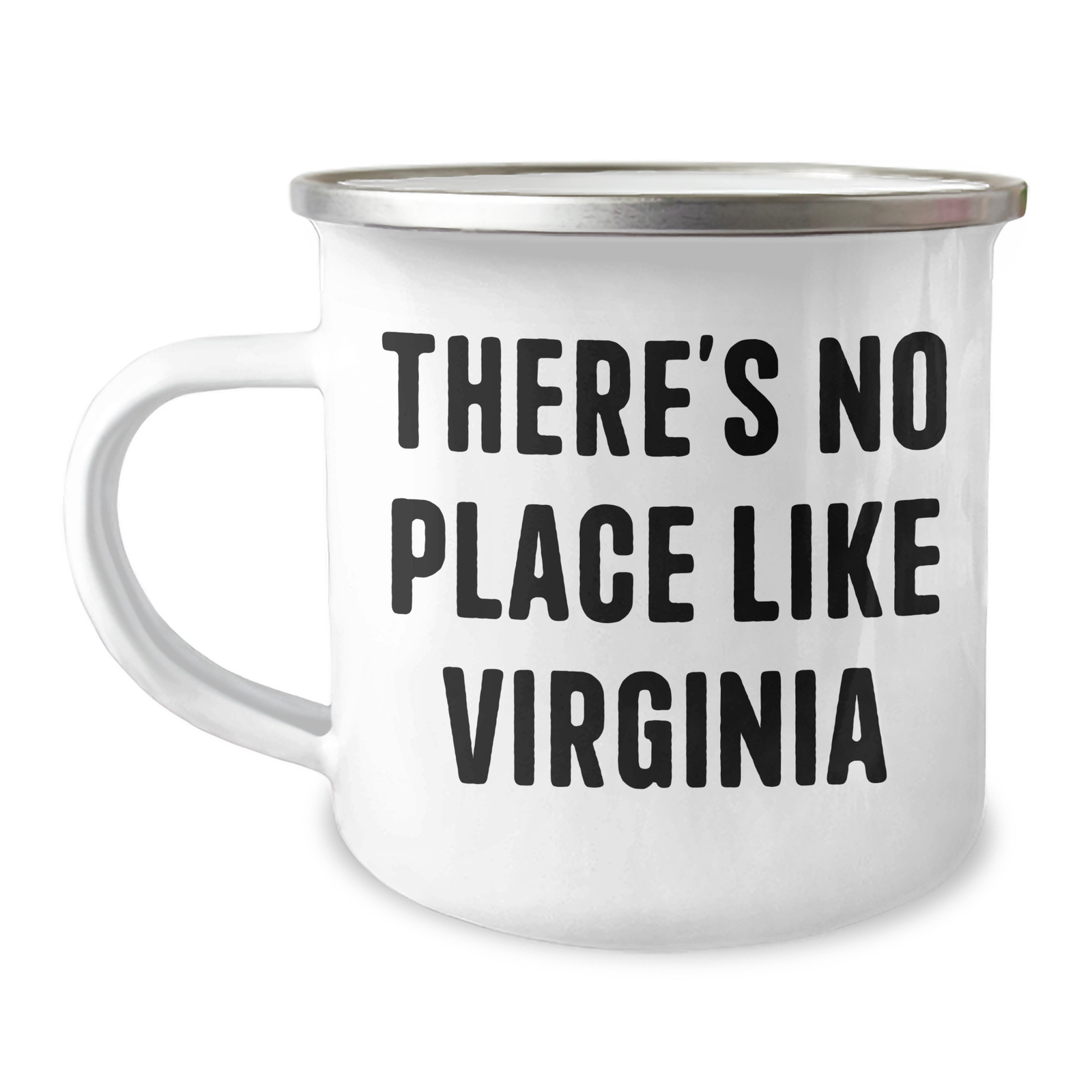 Fun Camping Mugs for Virginia Lovers - 'There's No Place Like Virginia' Quote, Unique Gifts for Men, Father's Day Presents - Image 1