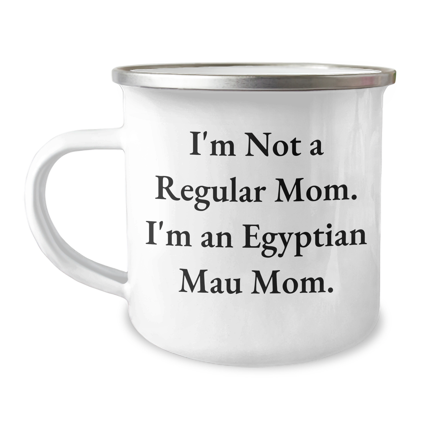 Egyptian Mau Cat Mom's Funny Camping Mug Gifts from Family for Dad's Special Day - Image 1