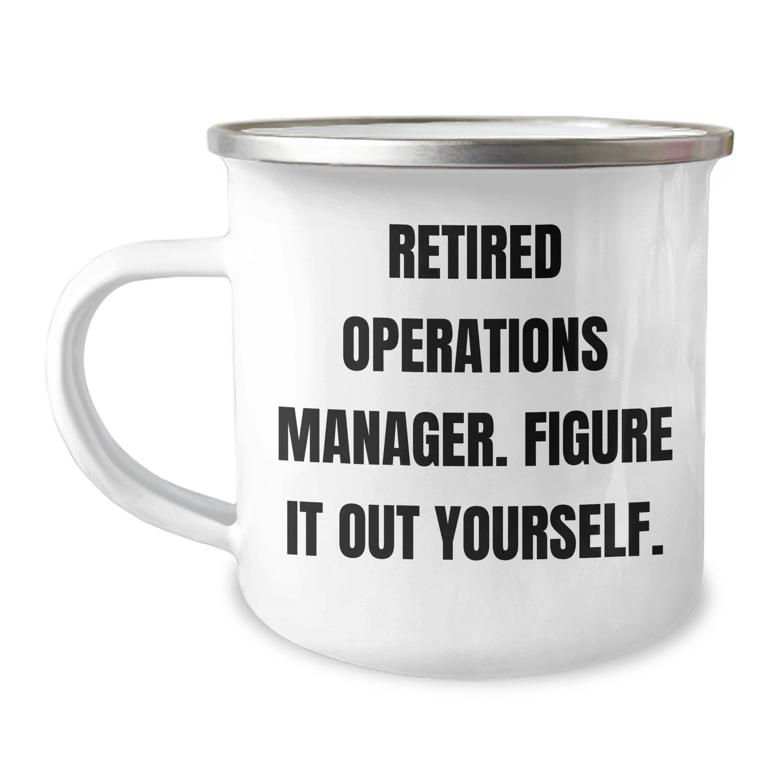 Gifts from Friends to Operations Manager, Funny Camping Mug for Him, Father's Day Unique Gifts, 'Fig It Out Yourself' Quote - Image 1