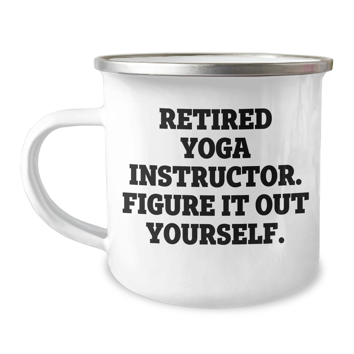 Funny Yoga Instructor Gifts from Men for Father&#39;s Day - Camping Mug &#39;Figure It Out Yourself&#39; - Unique Mugs for Yoga Lovers - Image 1