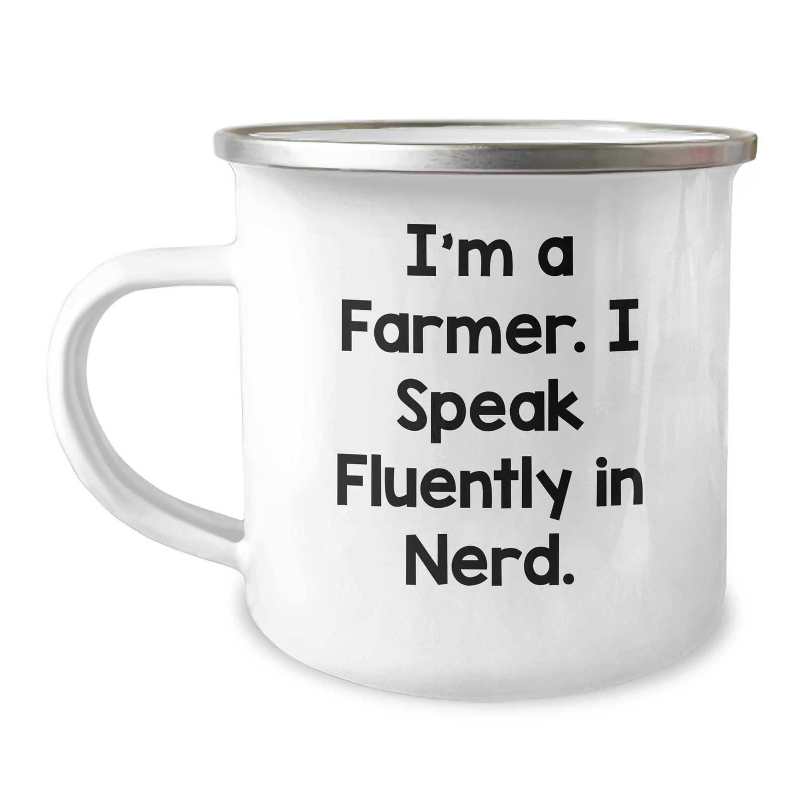 Funny Farmer Gifts from Men to Dad - I'm A Farmer. I Speak Fluently In genius. Camping Mug for Father's Day - Image 1