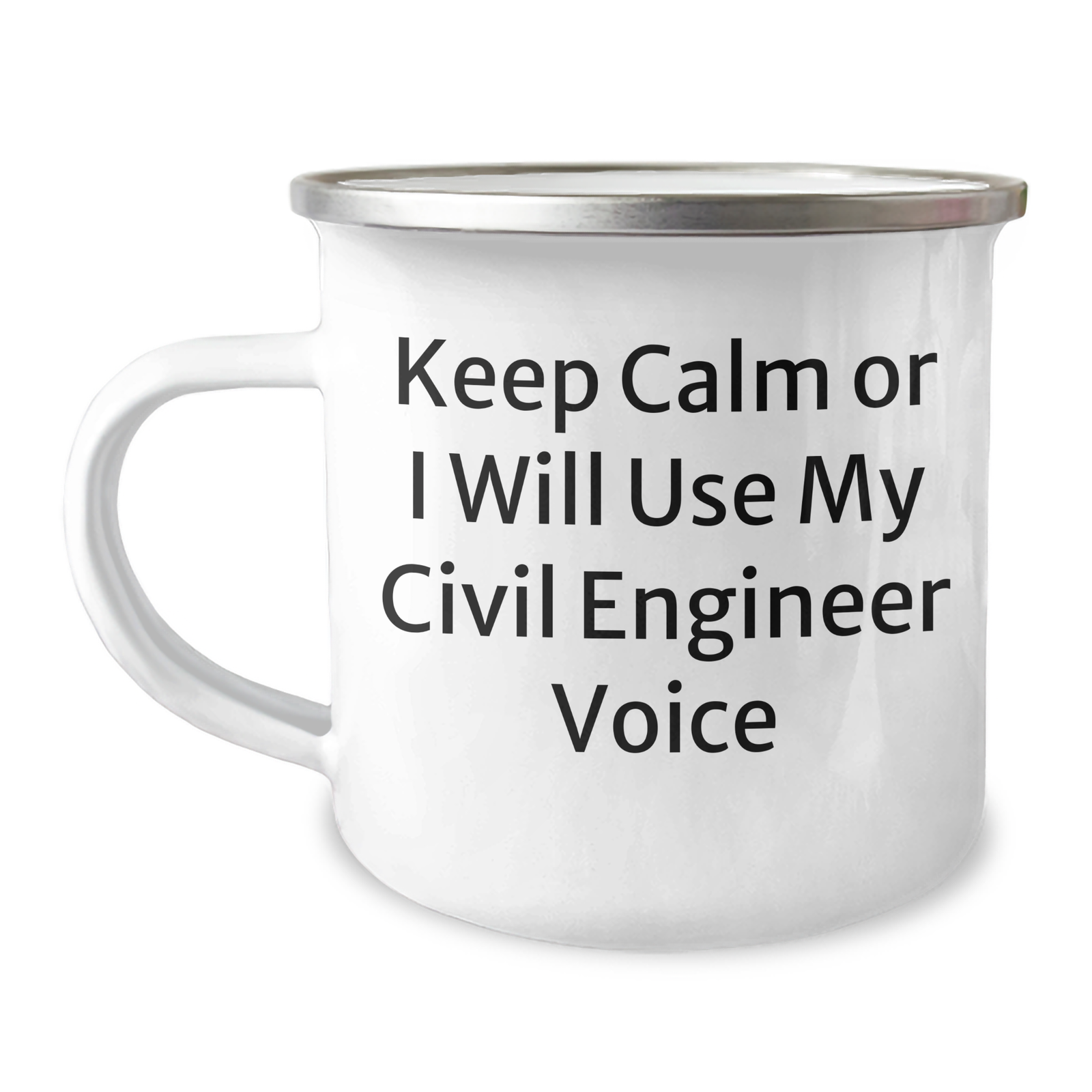 Civil Engineer Gifts from Friends - Keep Calm Or I Will Use My Civil Engineer Voice Camping Mug for Mother's Day - Image 1