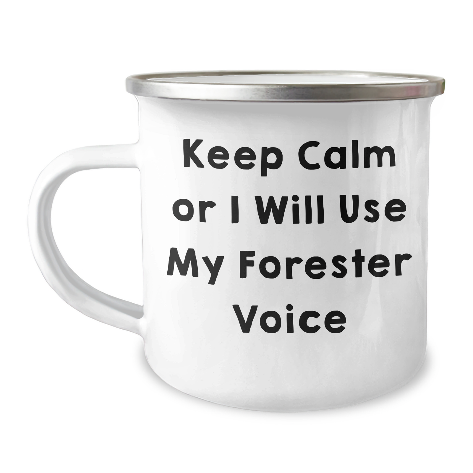 Funny Forester Gifts for Dad's Camping Adventures - Keep Calm Or I Will Use My Forester Voice, Unique Forester Mugs for Men, Camping Mug for Father's Day - Image 1
