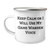 Game Warden Humor Camping Mugs for Men, Funny 'Keep Calm Or I Will Use My Game Warden Voice' Gifts from Family, Friends, Coworkers for Father's Day - Image 1