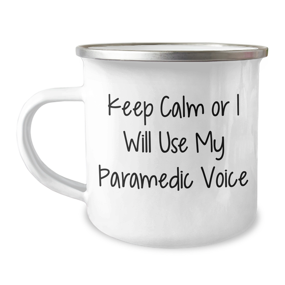 Funny Rescue Worker Gifts - Keep Calm Or I Will Use My Rescue Worker Voice Camping Mug for Dad, Father's Day Unique Gifts from Friends to Family - Image 1