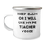 PE Teacher Humor Gifts from Friends, 'Keep Calm Or I Will Use My PE Teacher Voice' Funny Camping Mug for Father's Day - Image 1
